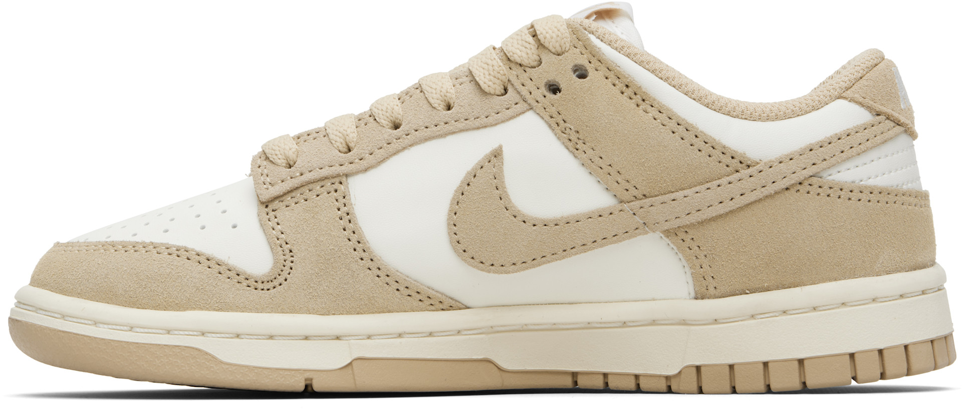 【新品】 Nike Dunk Low Beige/White 24cm スエード Nike: Beige & Off-White Dunk Low Suede Sneakers | SSENSE