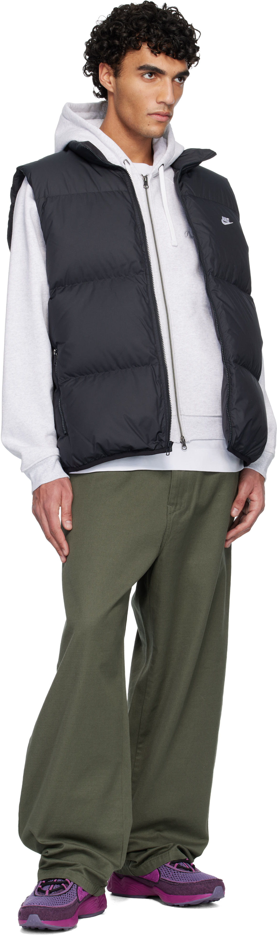 Nike: ブラック Nike Sportswear Club Therma-FIT ダウンベスト