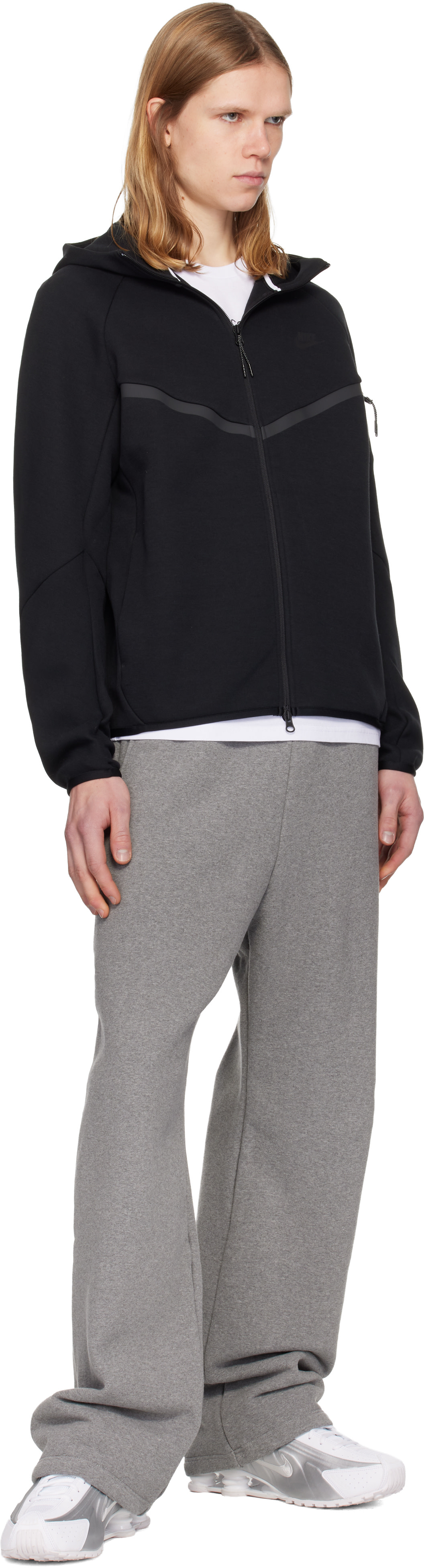 Nike: ブラック Nike Tech Fleece Windrunner フルジップ フーディ