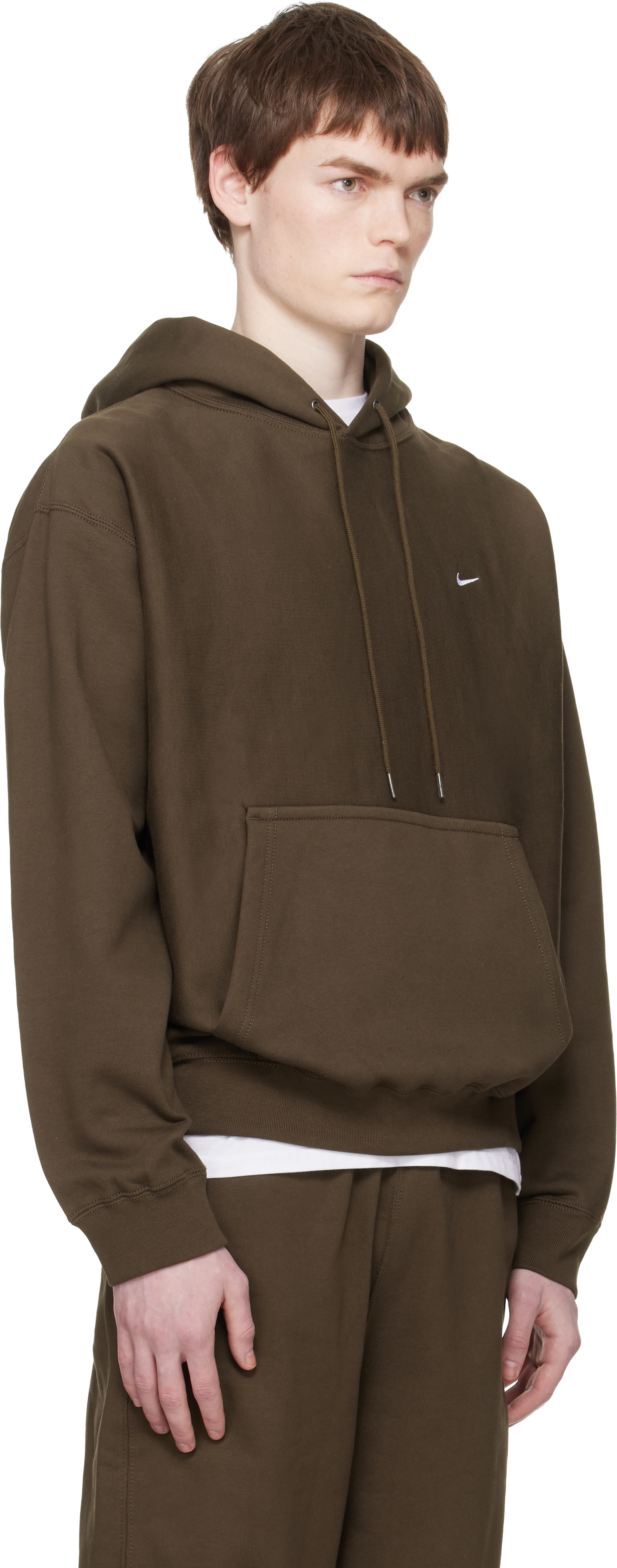 Nike - Pull à capuche kaki à 'Swoosh'