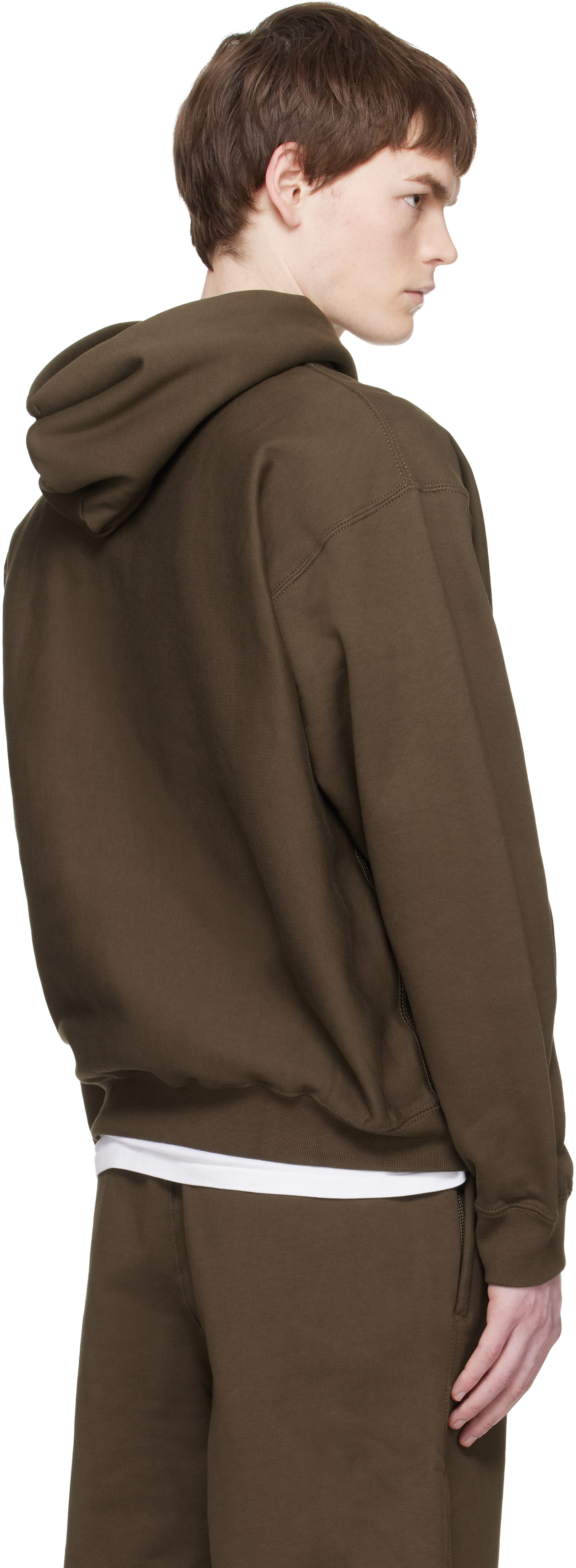 Nike - Pull à capuche kaki à 'Swoosh'