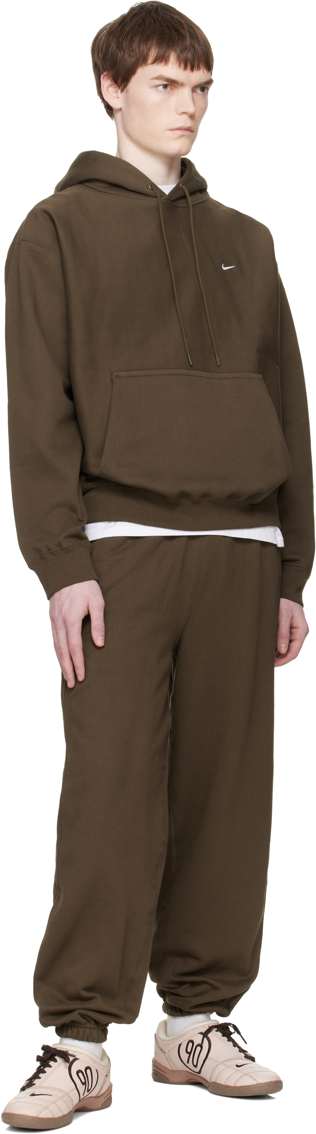 Nike - Pull à capuche kaki à 'Swoosh'