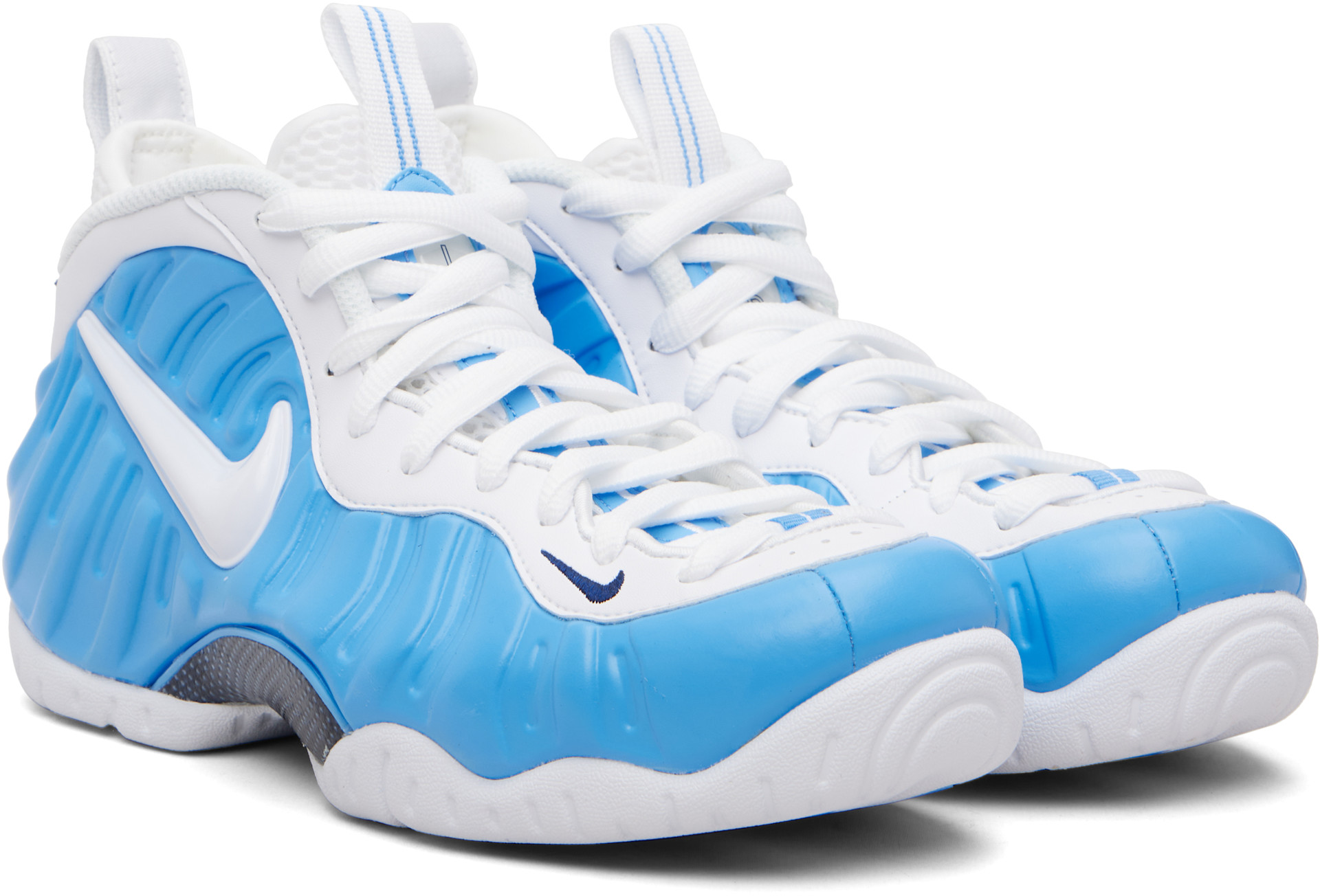 スニーカー NIKE AIR FOAMPOSITE PRO Nike: ブルー＆ホワイト Air Foamposite Pro スニーカー | SSENSE 日本