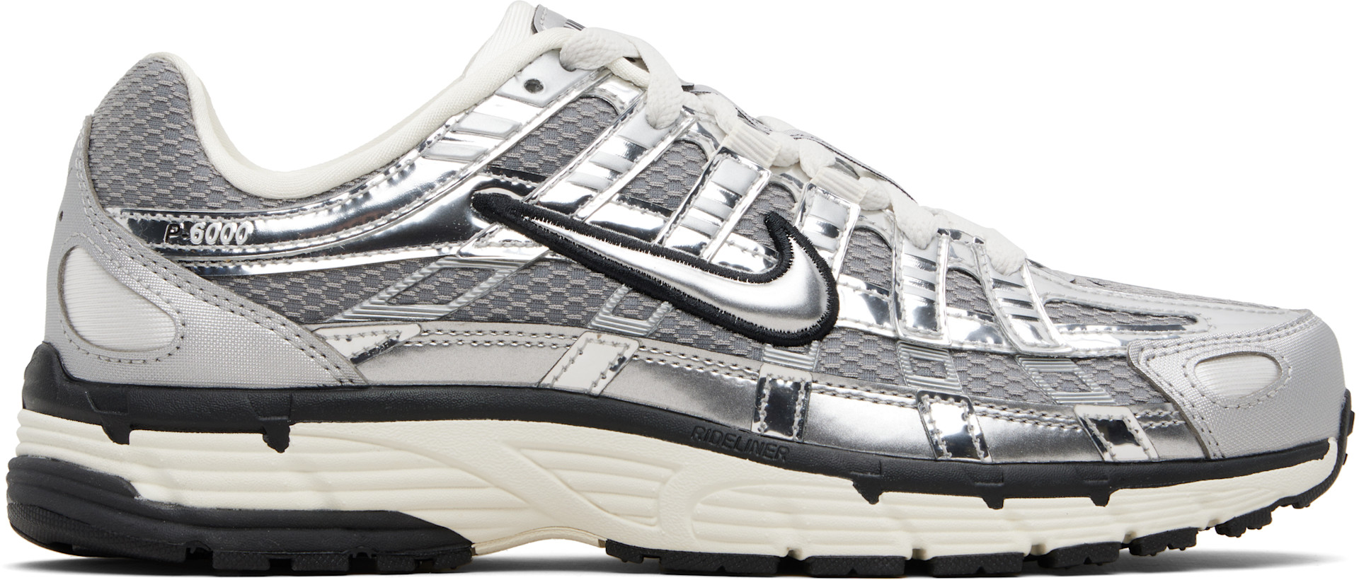 Nike - Baskets P-6000 gris et argenté