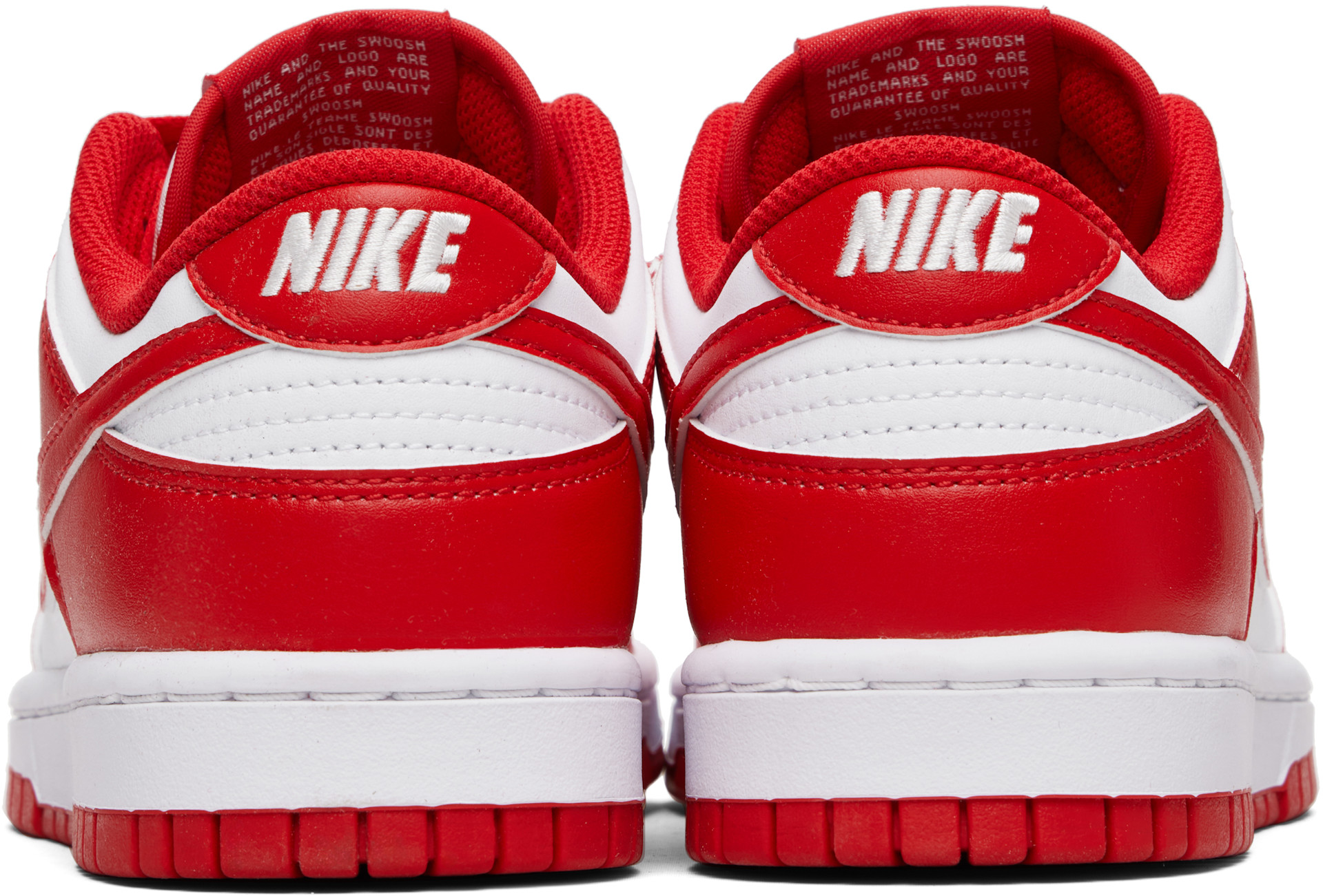 Nike - Baskets basses rétro Dunk blanc et rouge