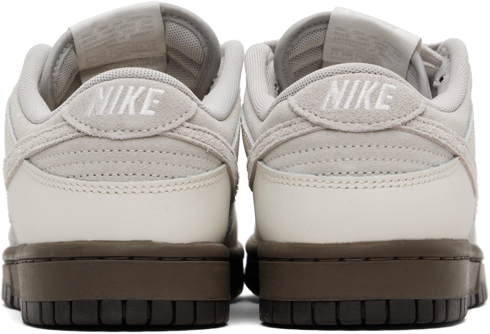 Nike: Gray & Off-White Dunk Low Retro Sneakers | SSENSE