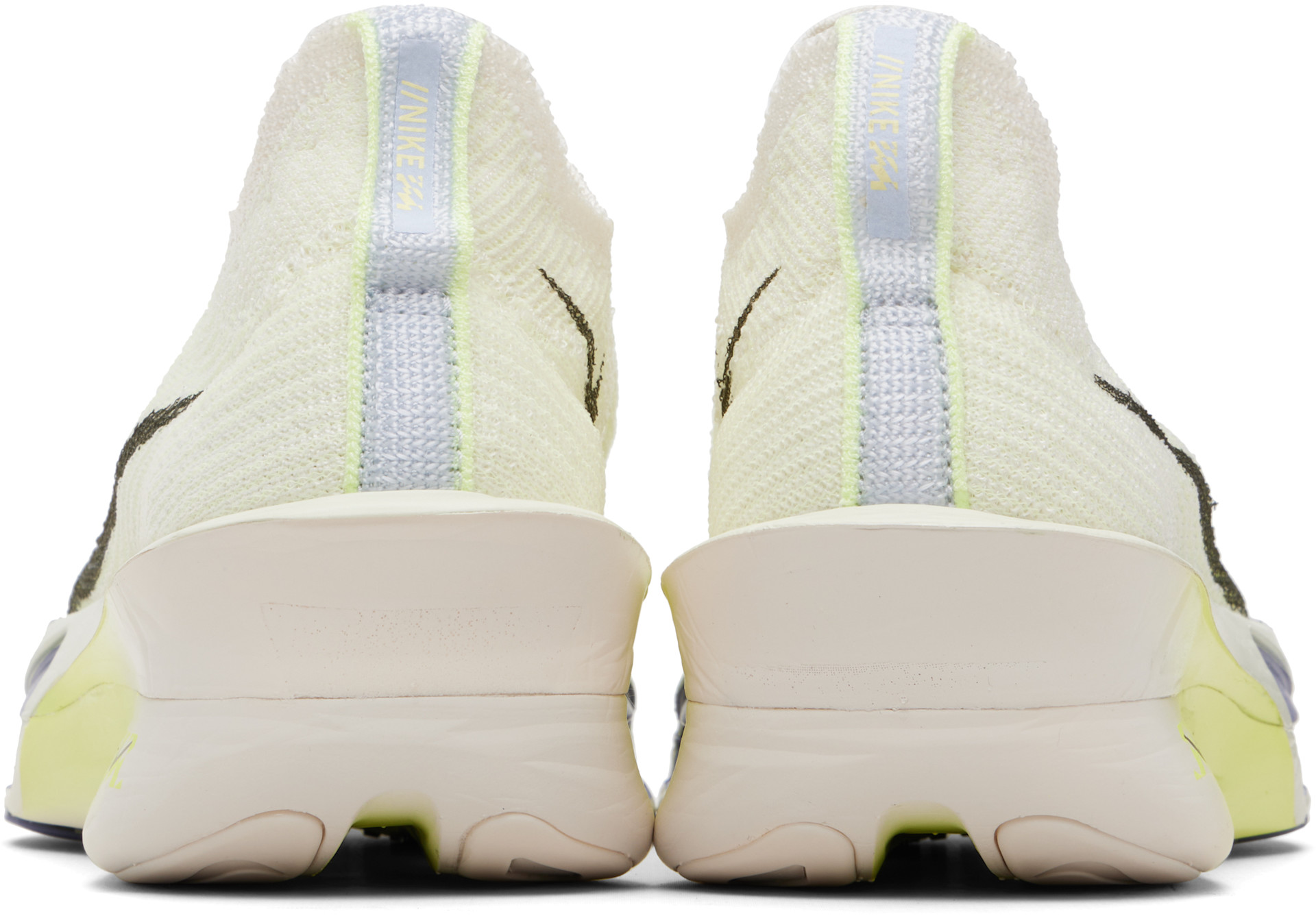 Nike - Baskets Alphafly 3 blanc cassé et jaune