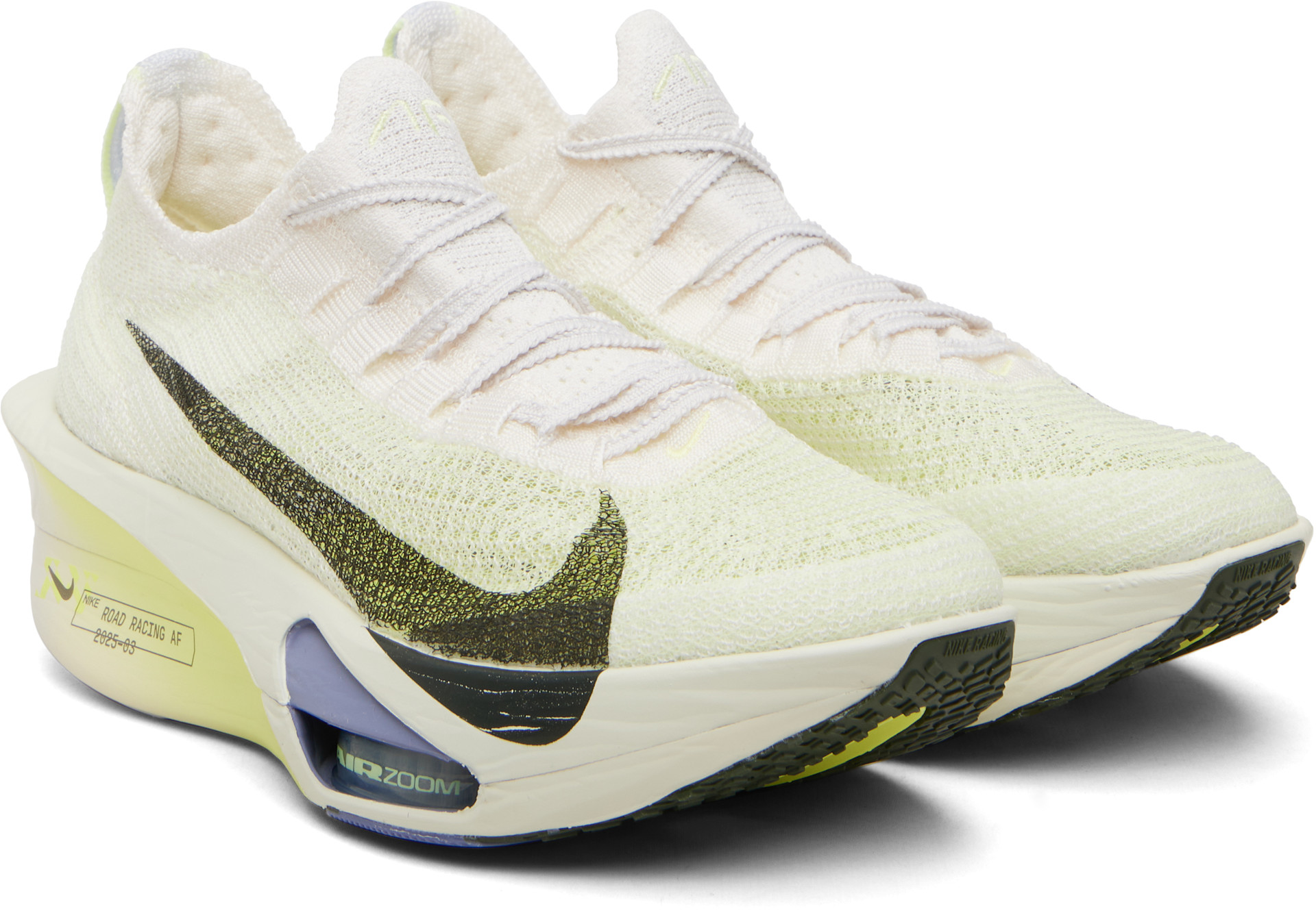 Nike - Baskets Alphafly 3 blanc cassé et jaune