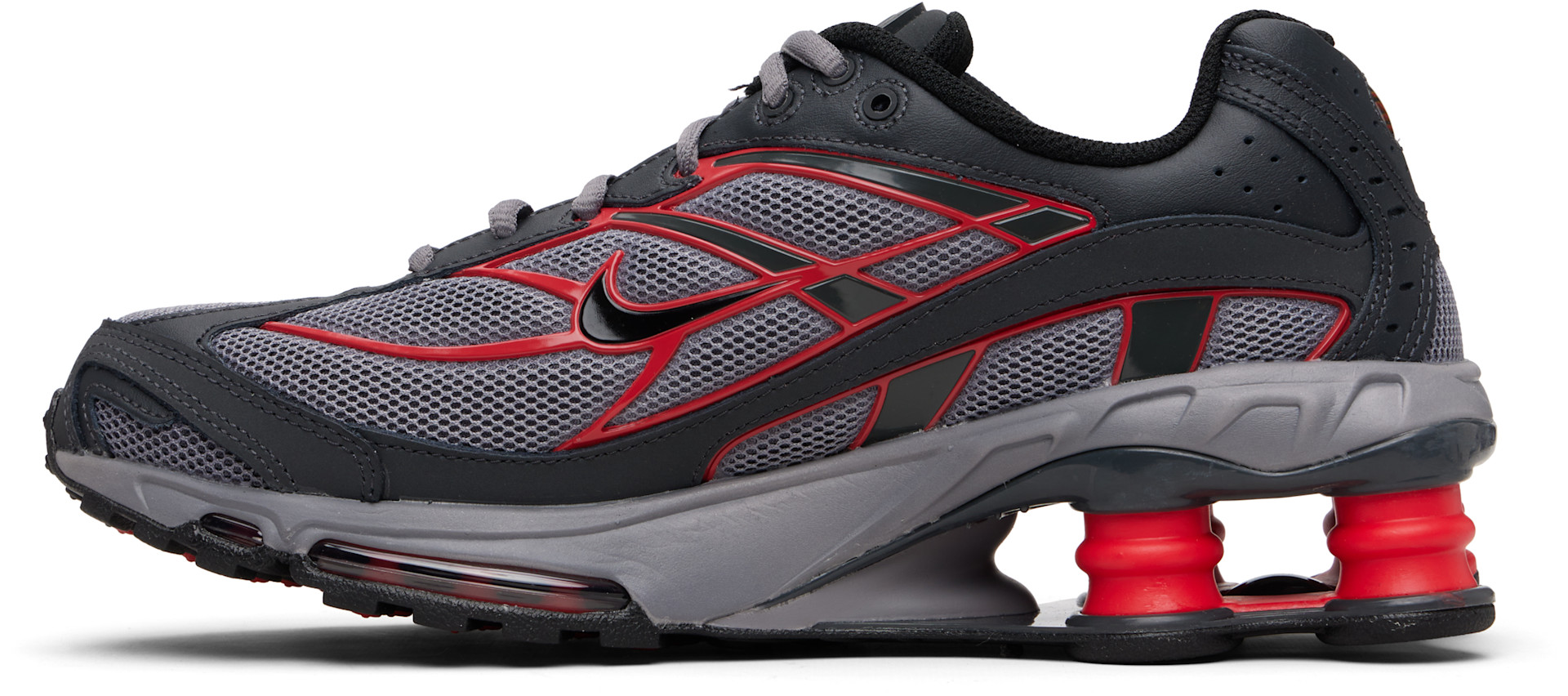 Nike - Baskets Shox Ride 2 gris et rouge