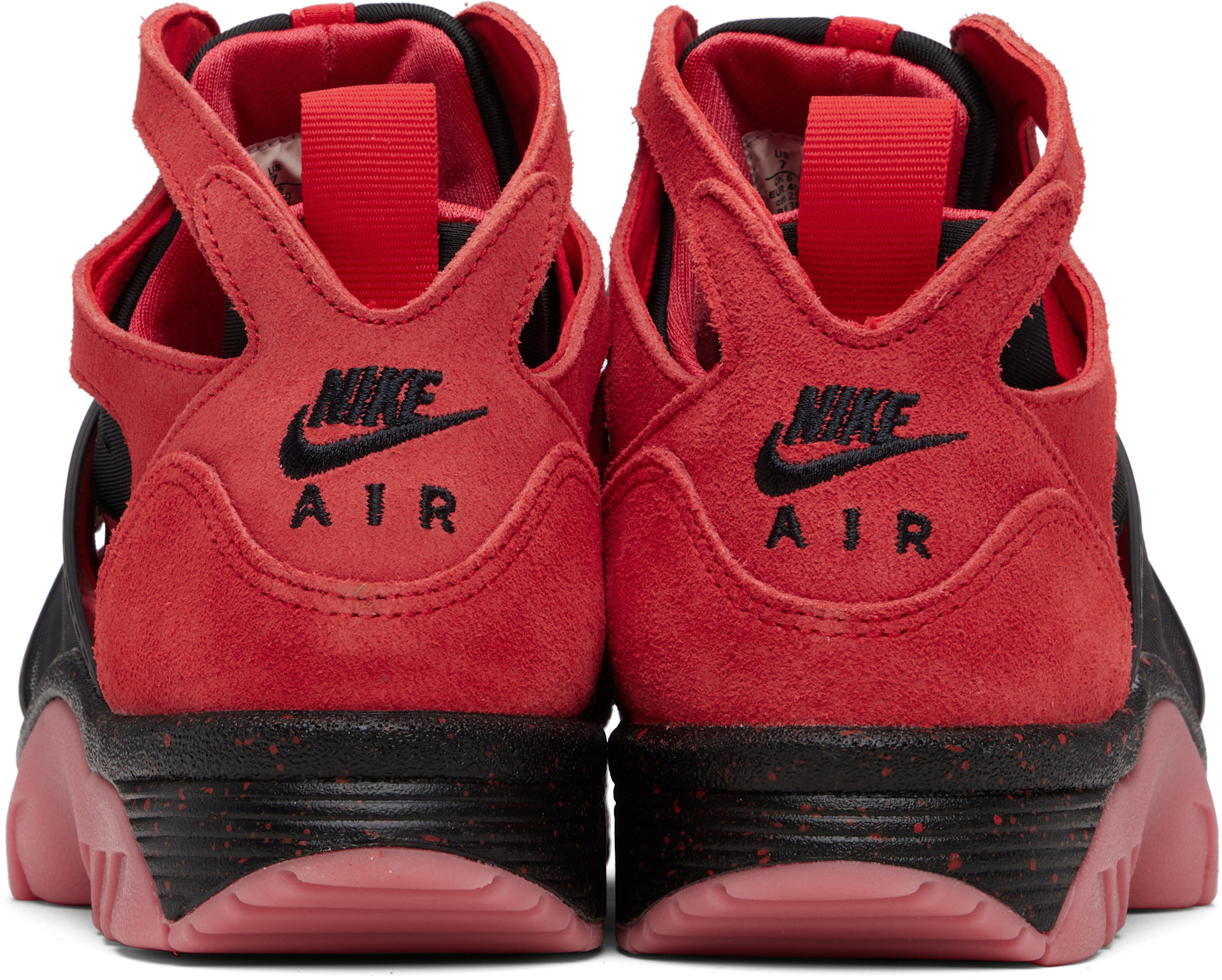 Nike: レッド＆ブラック Nike Air Trainer Huarache スニーカー