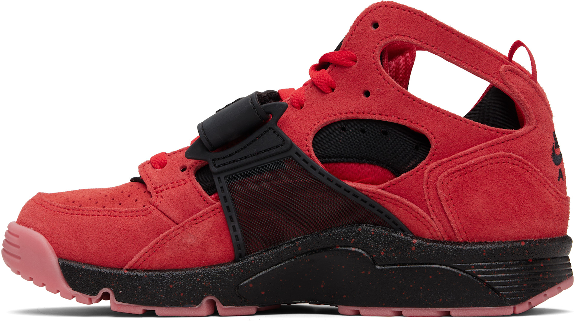 Nike: レッド＆ブラック Nike Air Trainer Huarache スニーカー