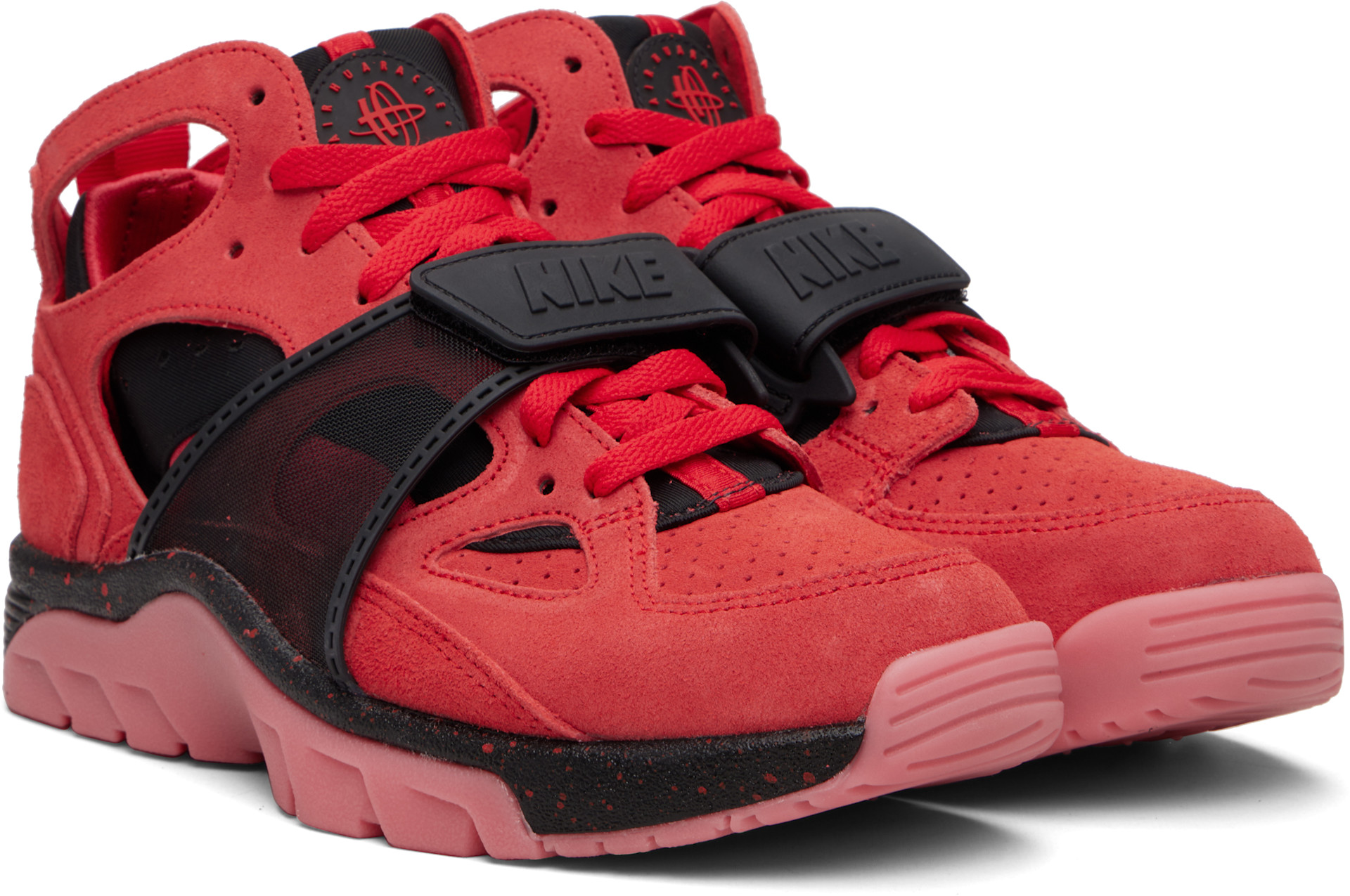 Nike: レッド＆ブラック Nike Air Trainer Huarache スニーカー 