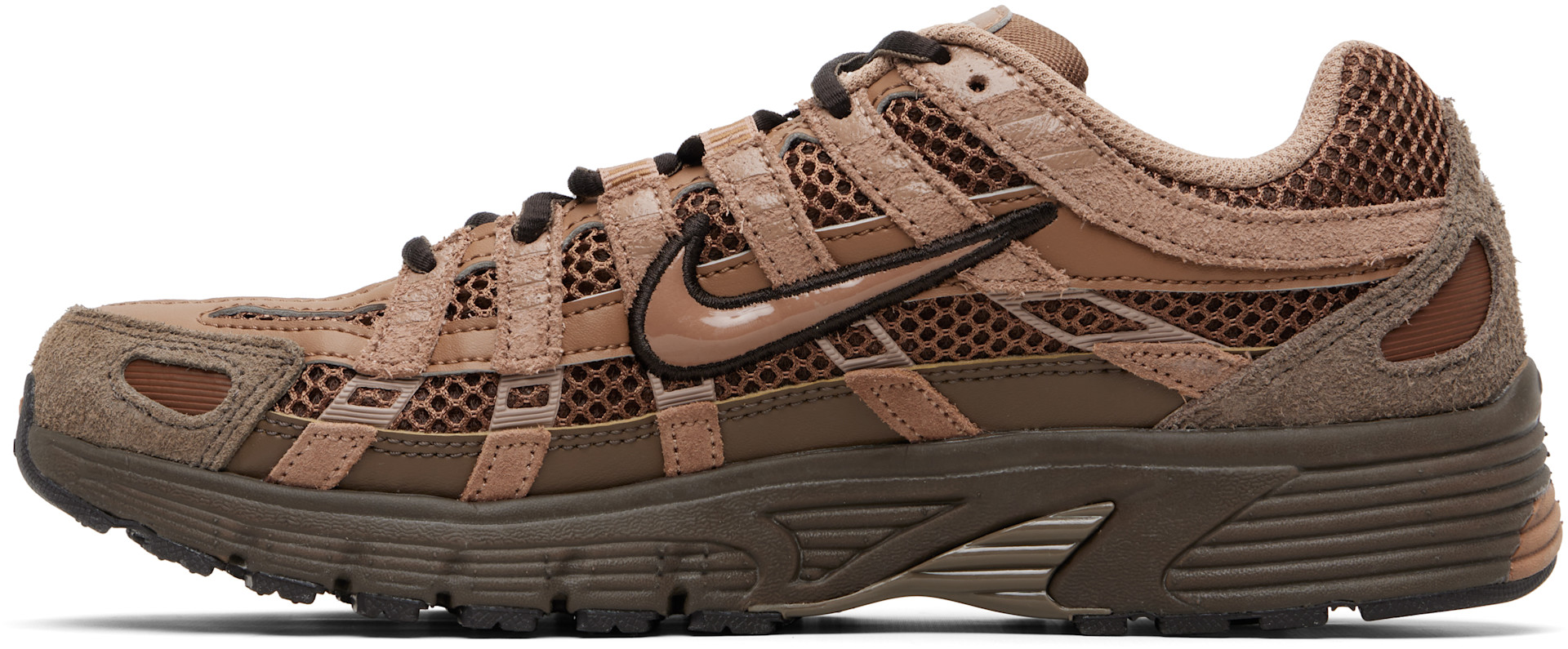 Nike - Baskets P-6000 brunes en suède