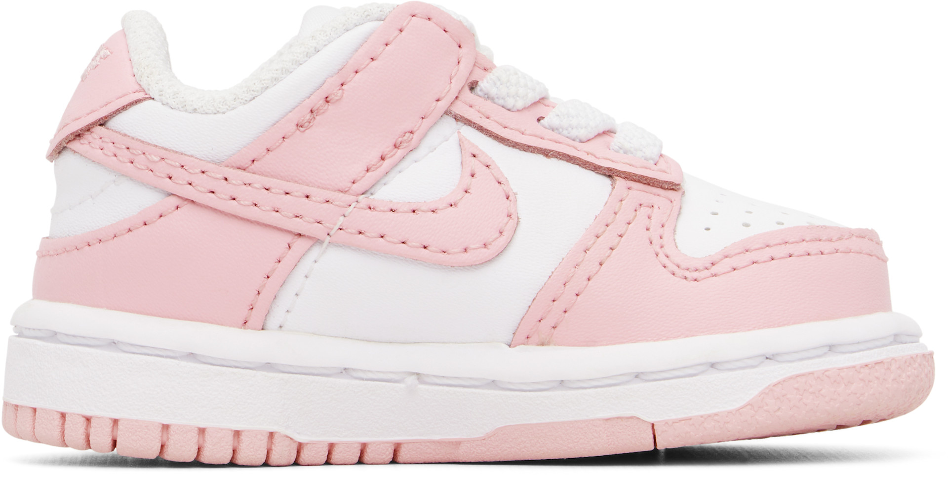 Nike - Bébé | Baskets basses Dunk blanc et rose
