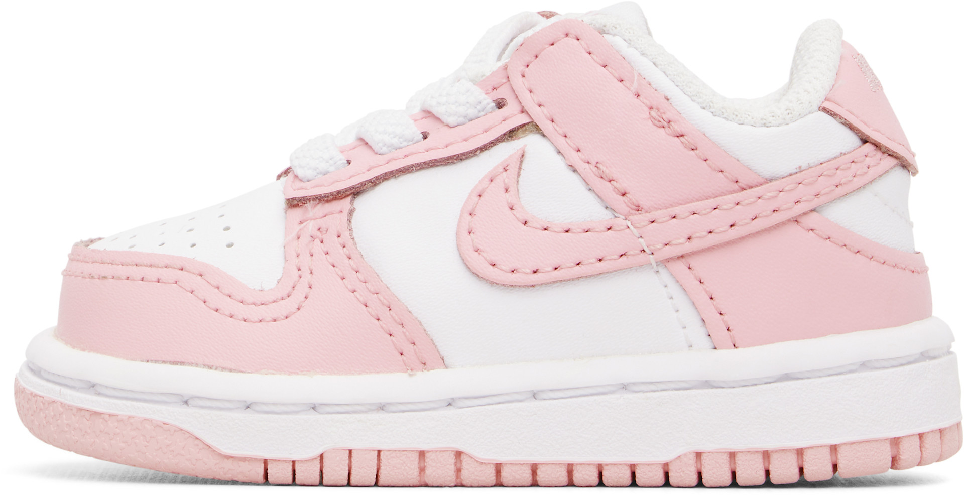 Nike - Bébé | Baskets basses Dunk blanc et rose