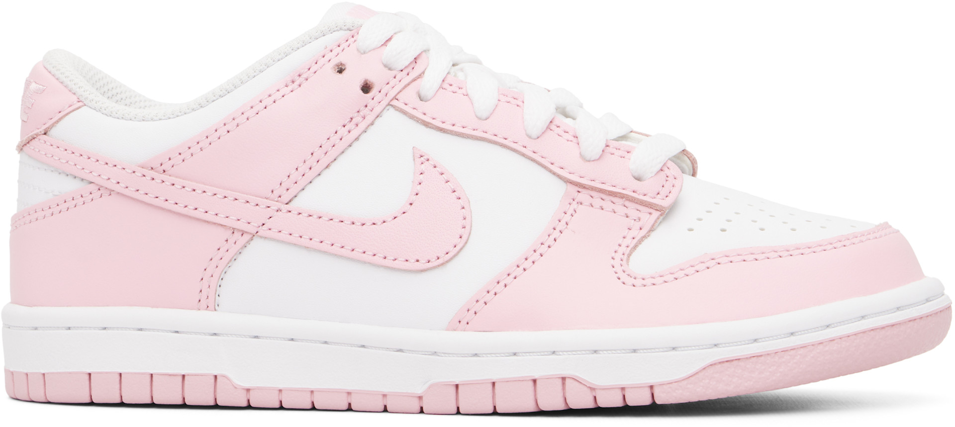 Nike - Jeune | Baskets basses Dunk rose et blanc