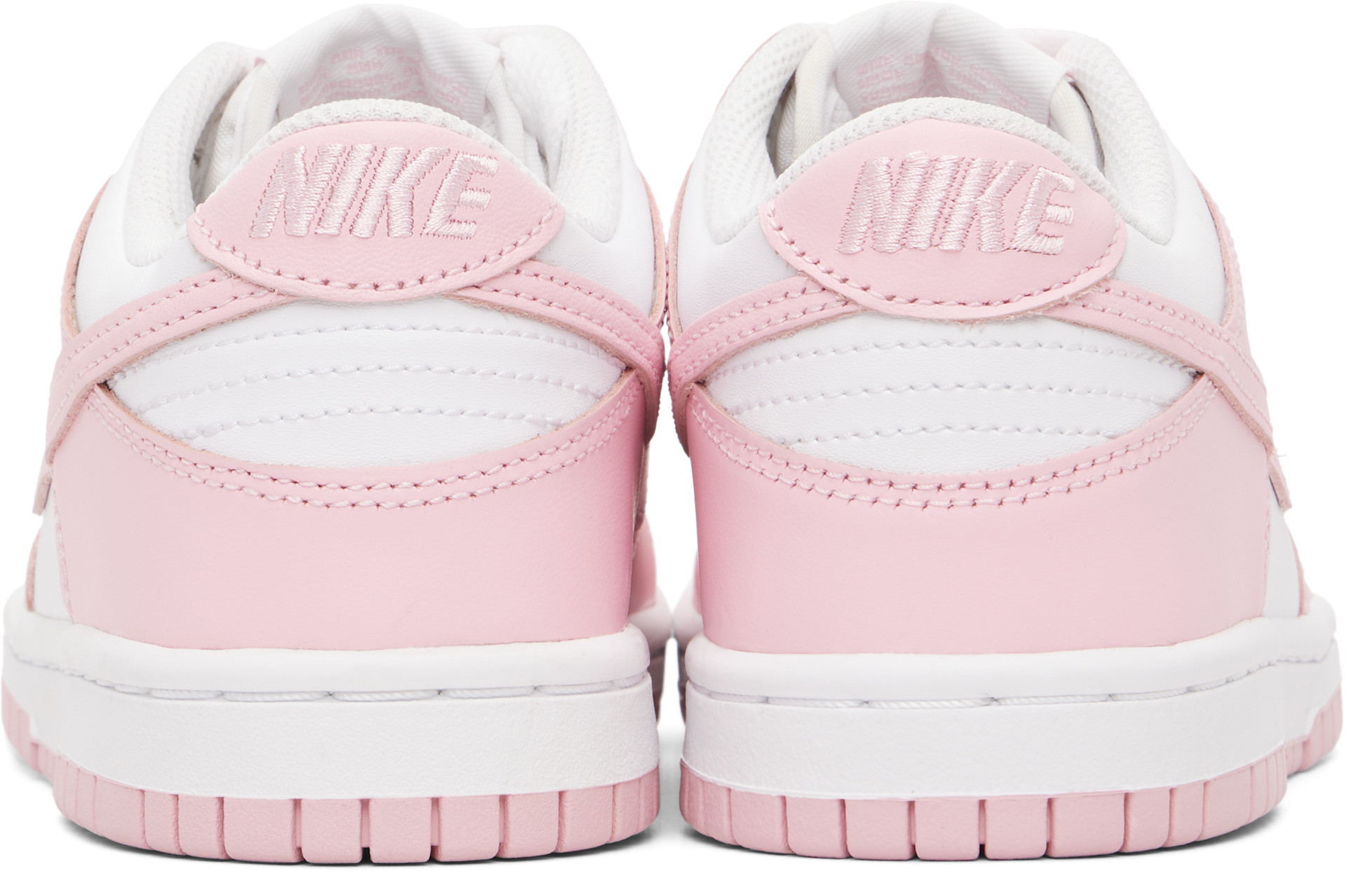 Nike: リトルキッズ｜ピンク＆ホワイト Dunk Low スニーカー | SSENSE 日本