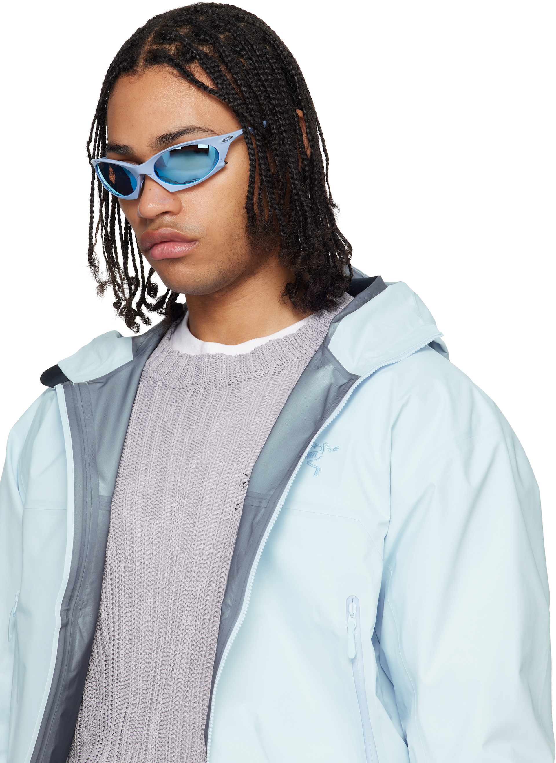 Oakley: ブルー Plantaris サングラス | SSENSE 日本