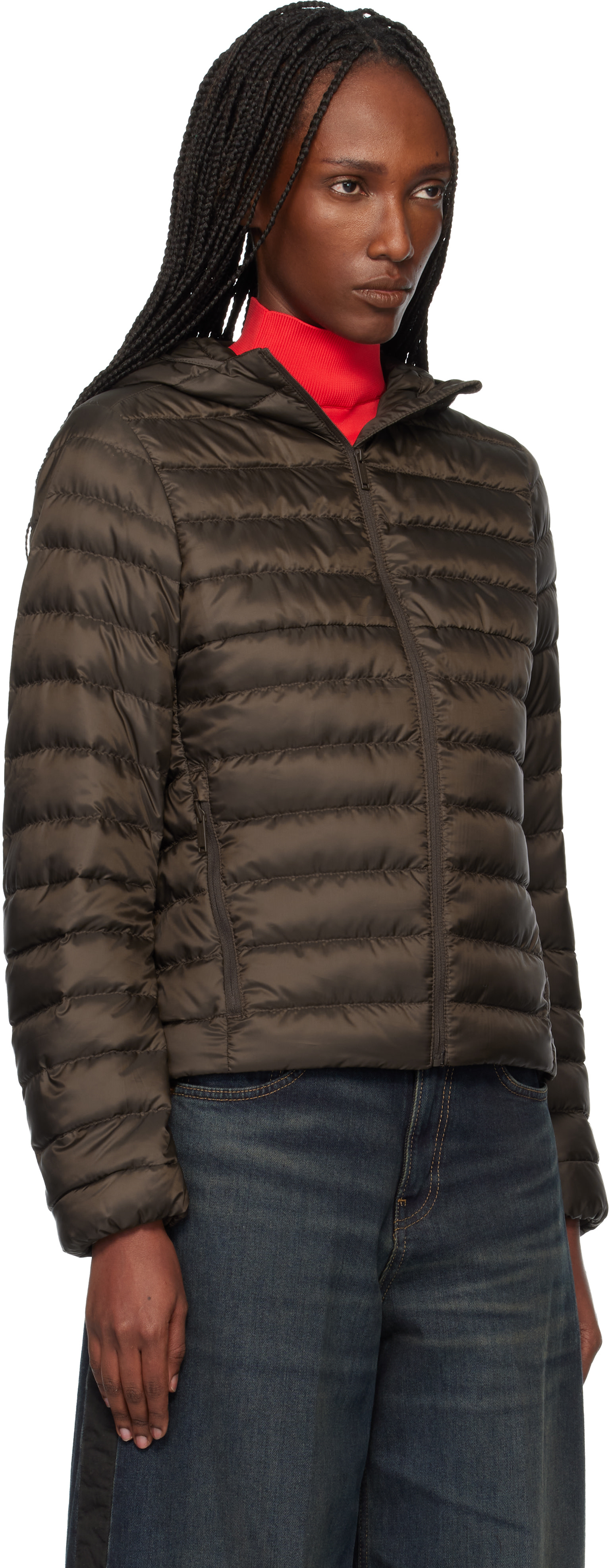 Canada Goose - 브라운 에테라 후디 다운 재킷