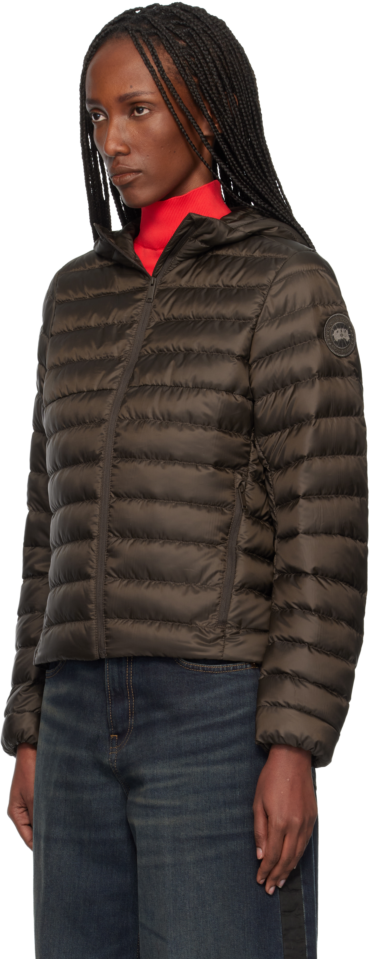Canada Goose - 브라운 에테라 후디 다운 재킷