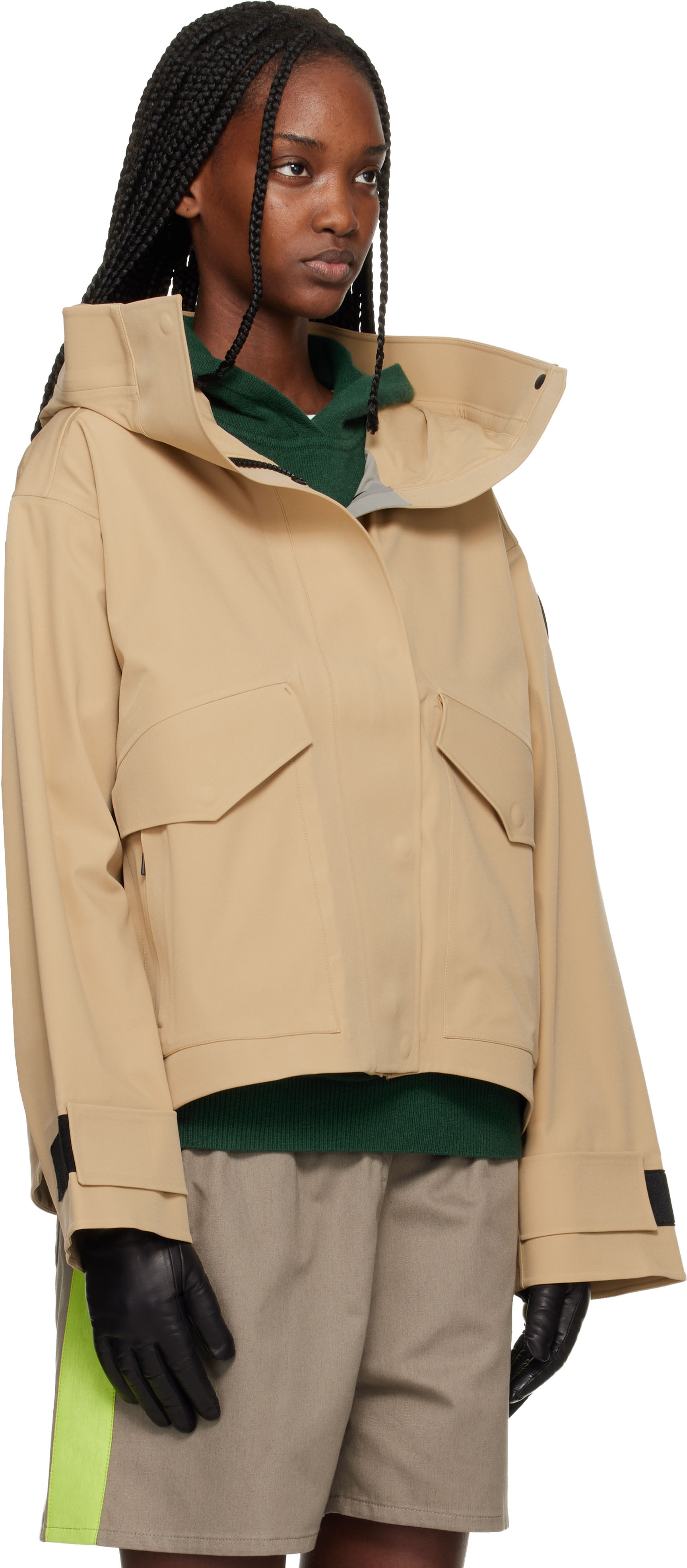 Canada Goose: Beige 'Black Label' Tofino Rain Jacket | SSENSE Canada