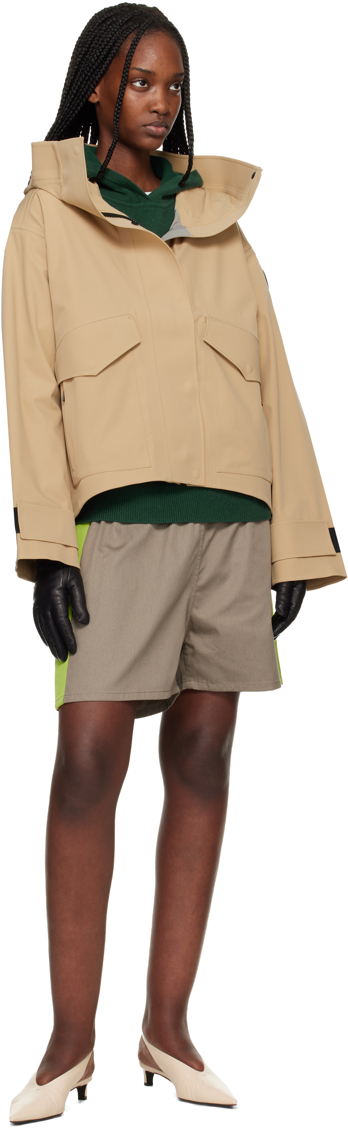 Canada Goose: Beige 'Black Label' Tofino Rain Jacket | SSENSE Canada