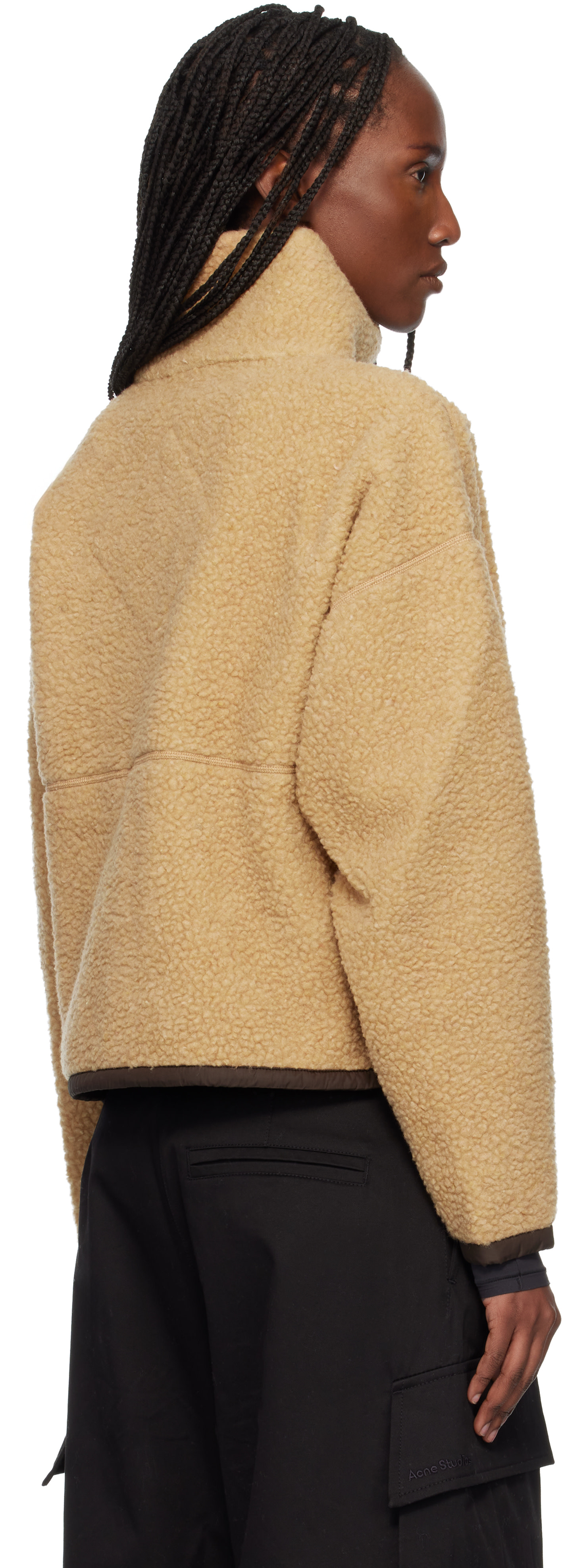 Canada Goose - Blouson Simcoe beige en molleton à glissière