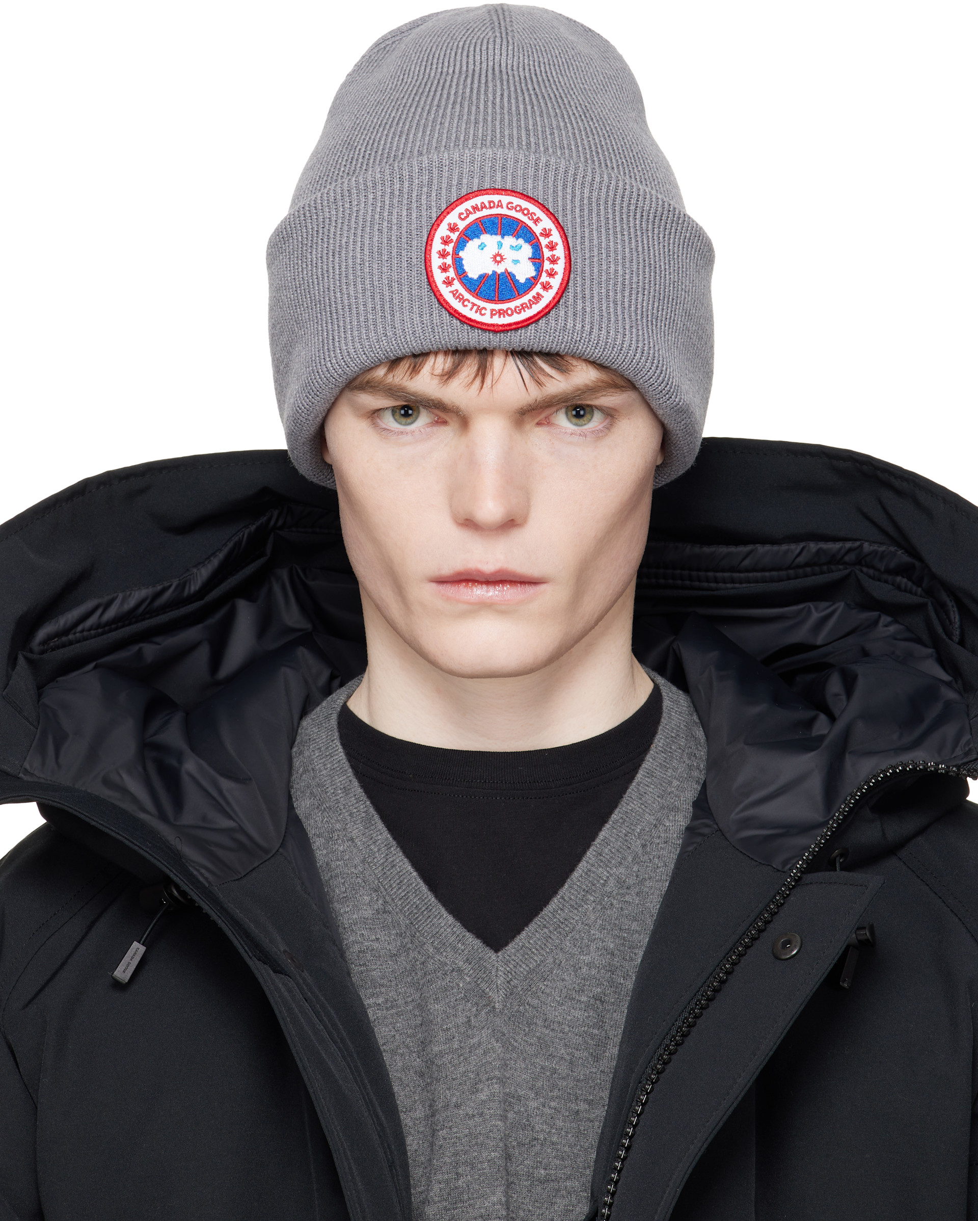Canada Goose - 그레이 아크틱 비니