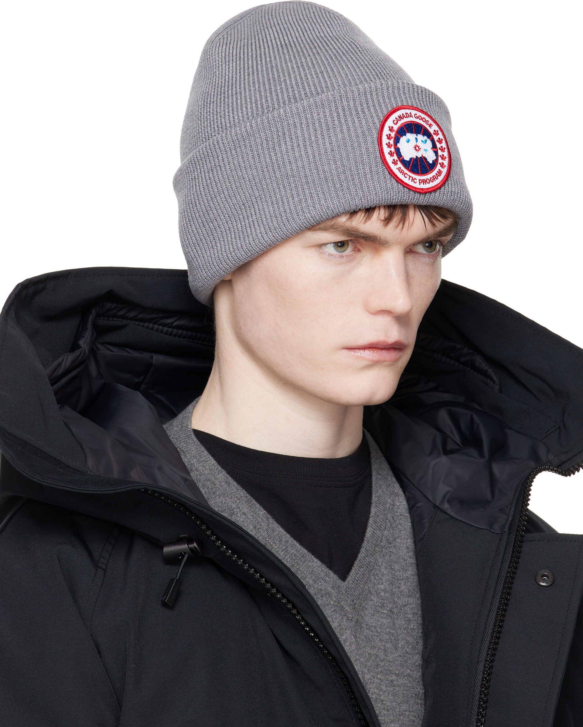 Canada Goose - 그레이 아크틱 비니