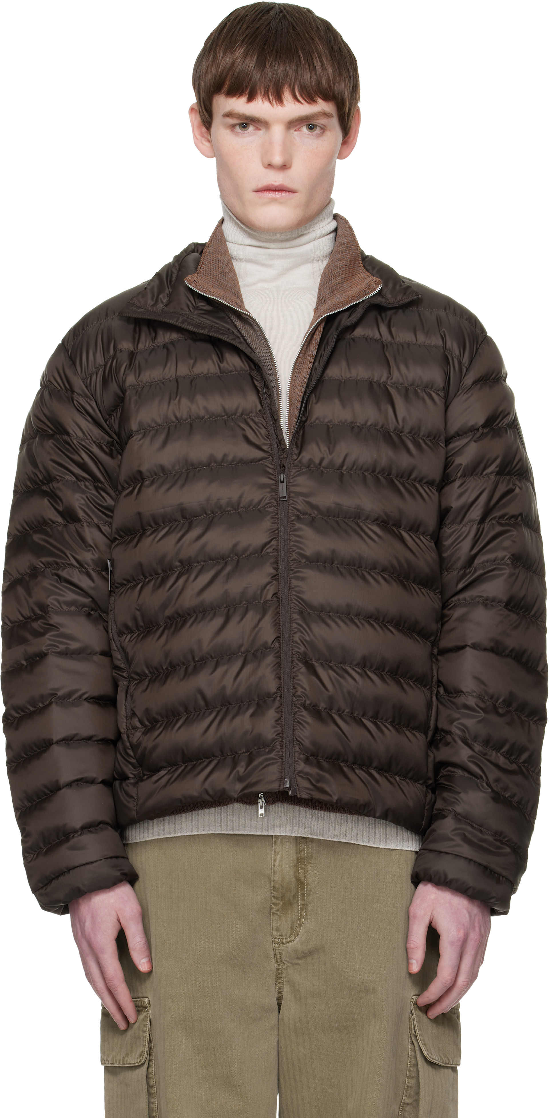 Canada Goose - ブラウン 'Tonal Label' Stratus ダウンジャケット