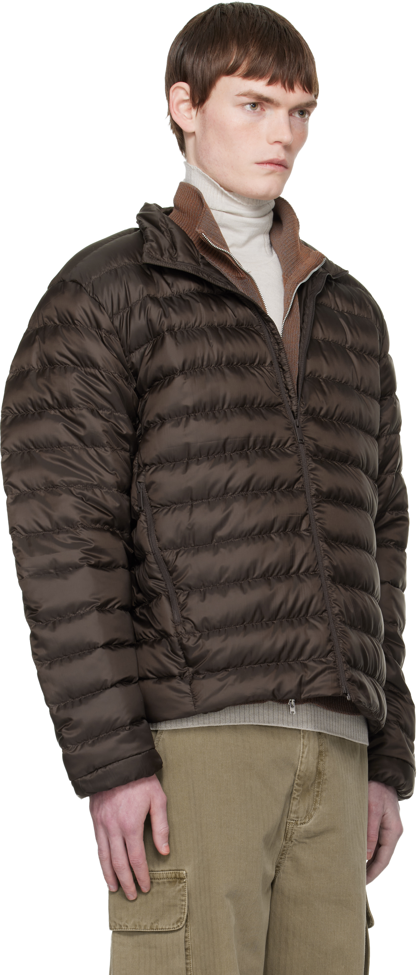 Canada Goose - ブラウン 'Tonal Label' Stratus ダウンジャケット