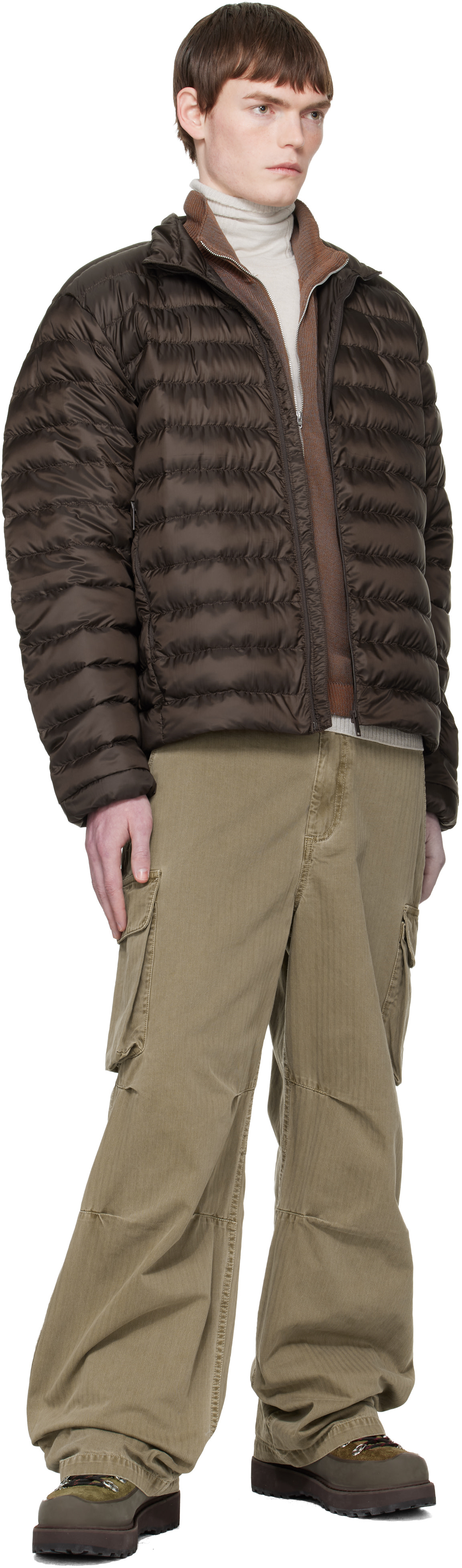 Canada Goose - ブラウン 'Tonal Label' Stratus ダウンジャケット