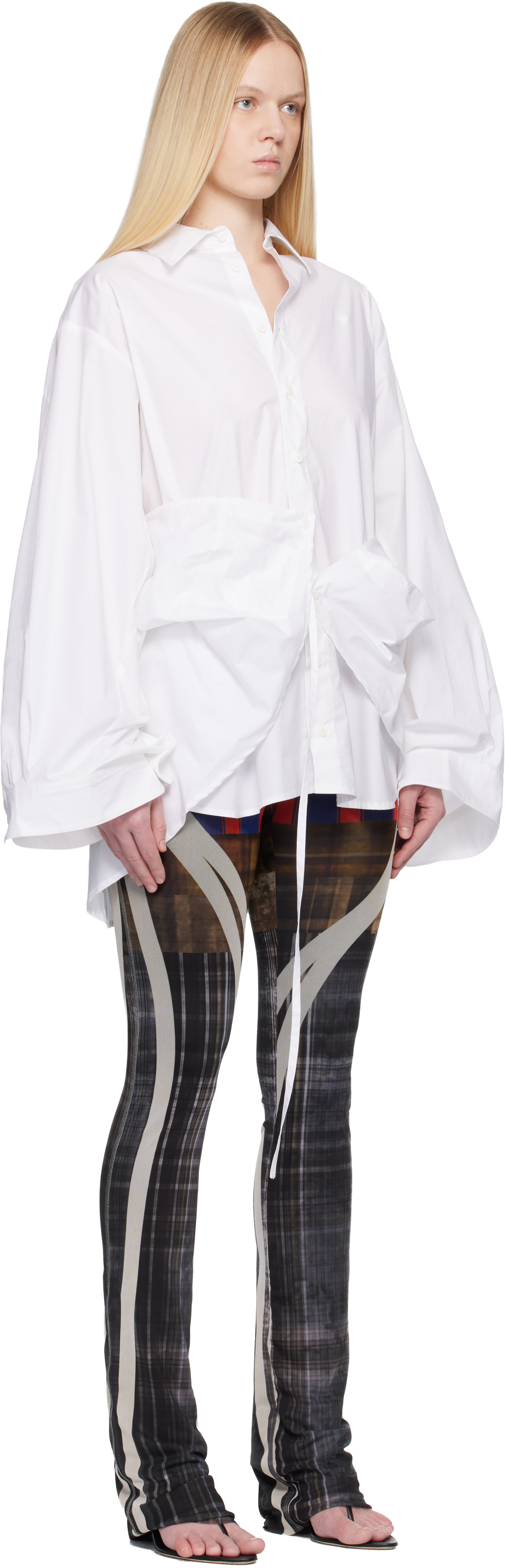 Ottolinger - Robe courte de style chemise blanche
