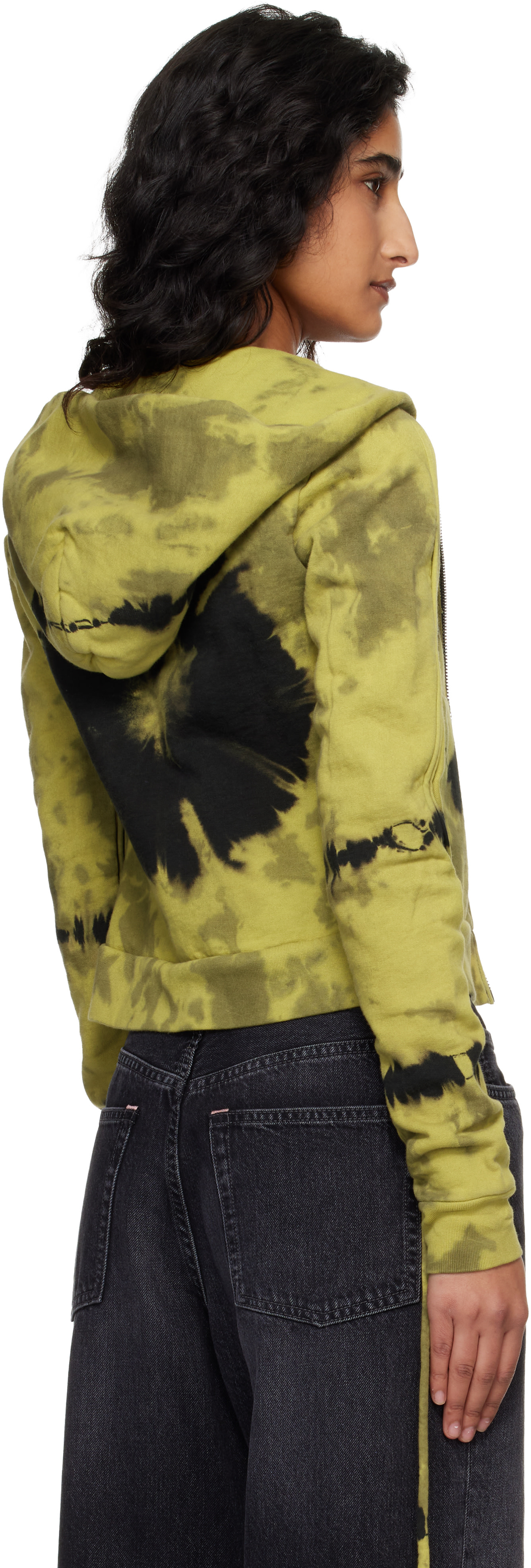 Ottolinger - Pull à capuche Sutured jaune à glissière