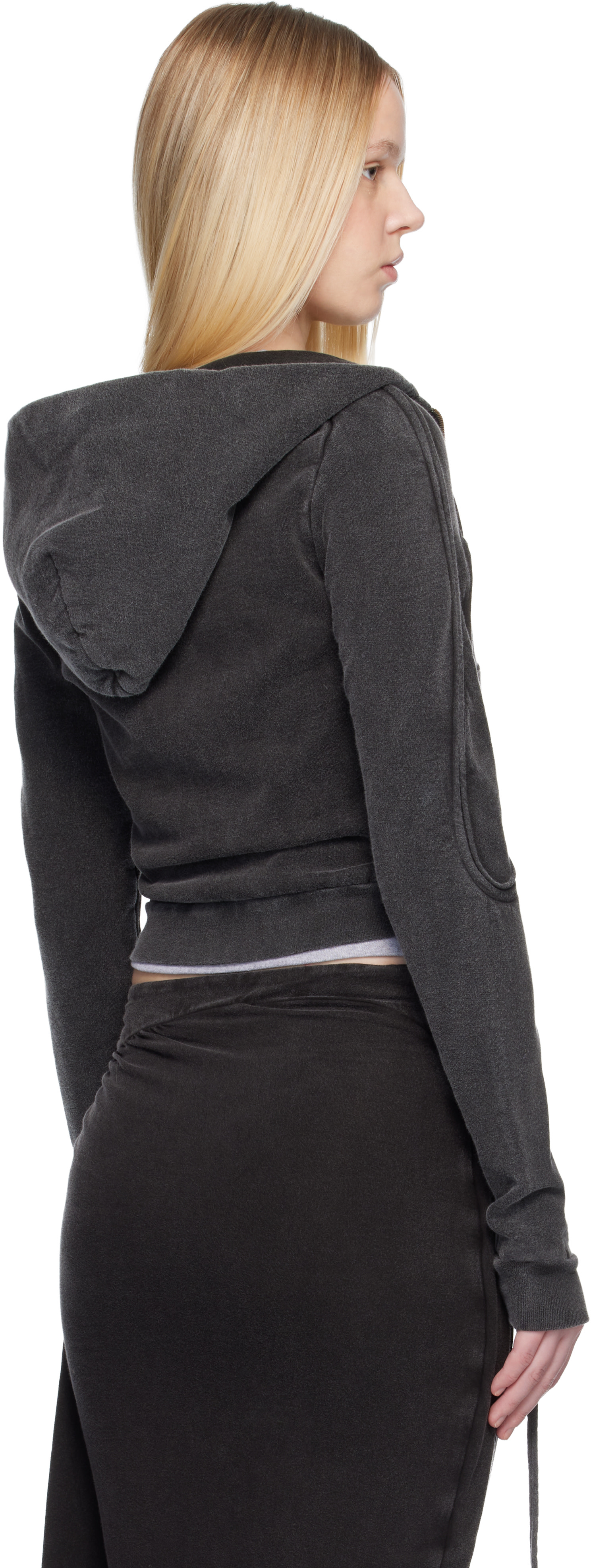 Ottolinger - Pull à capuche ajusté noir à glissière
