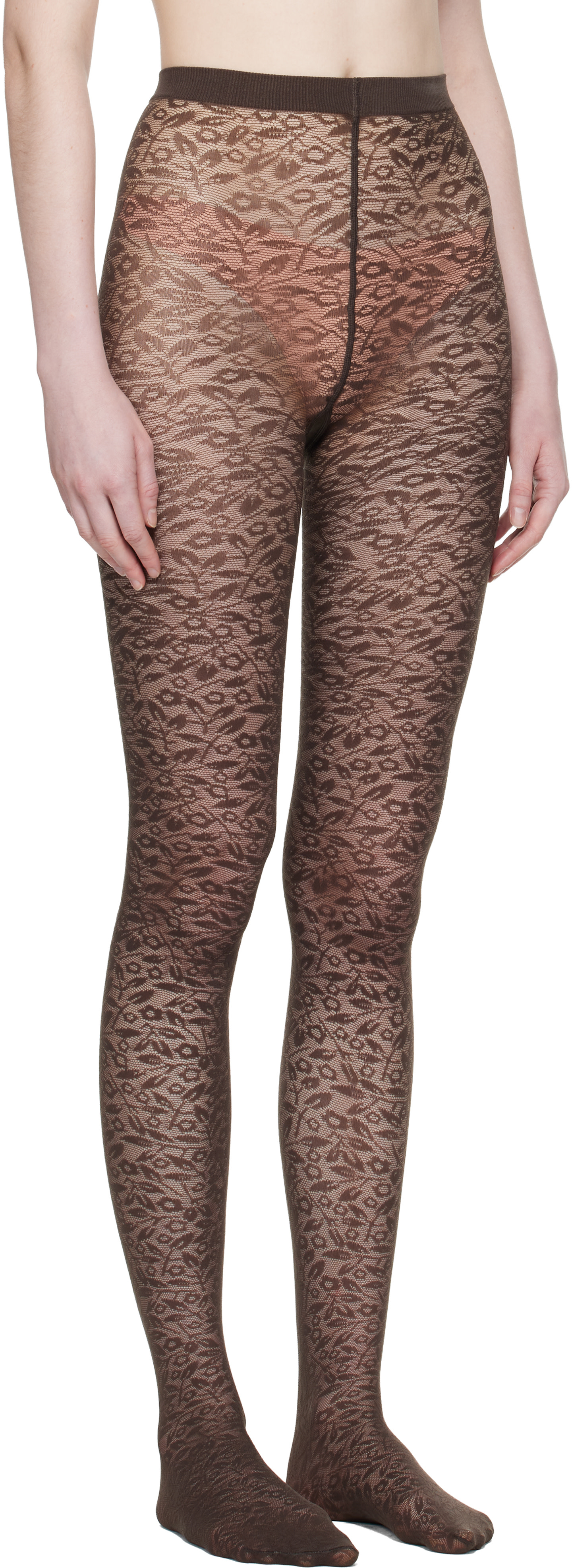 Wolford - Collant Bouquet brun
