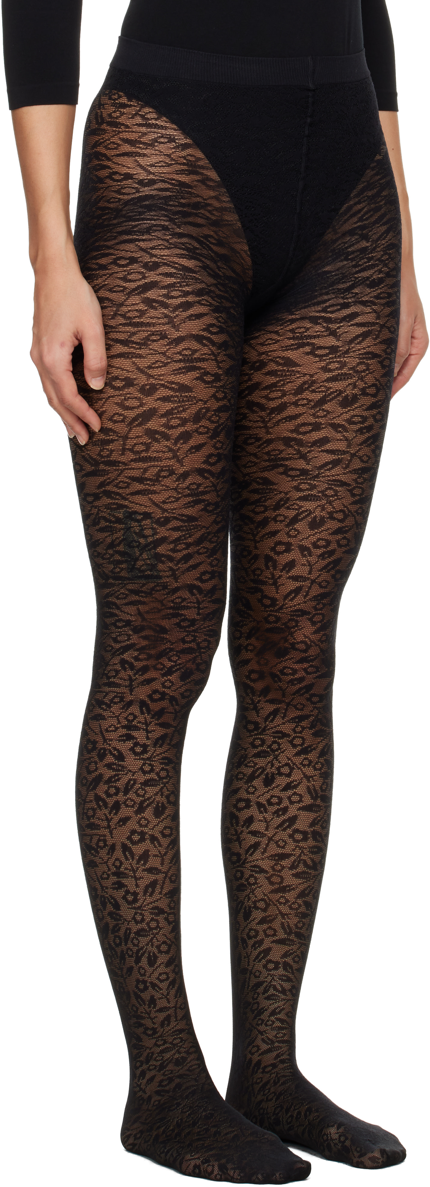 Wolford - Collant Bouquet noir