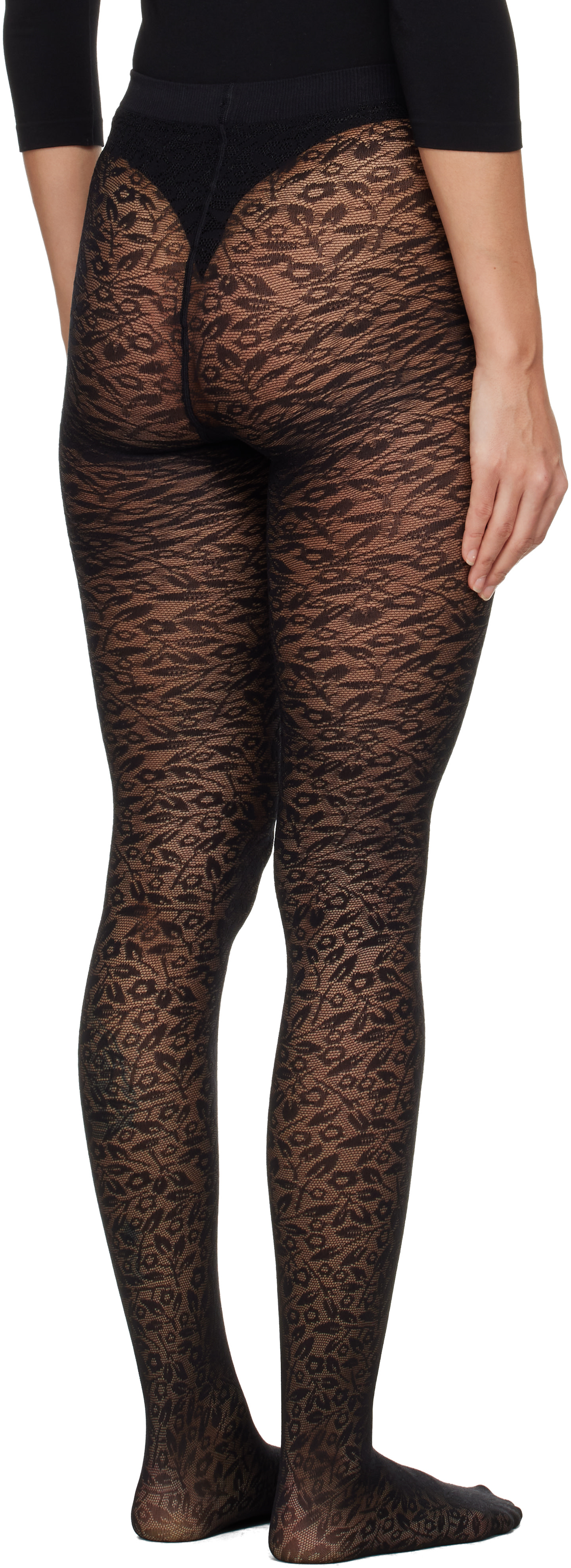 Wolford - Collant Bouquet noir