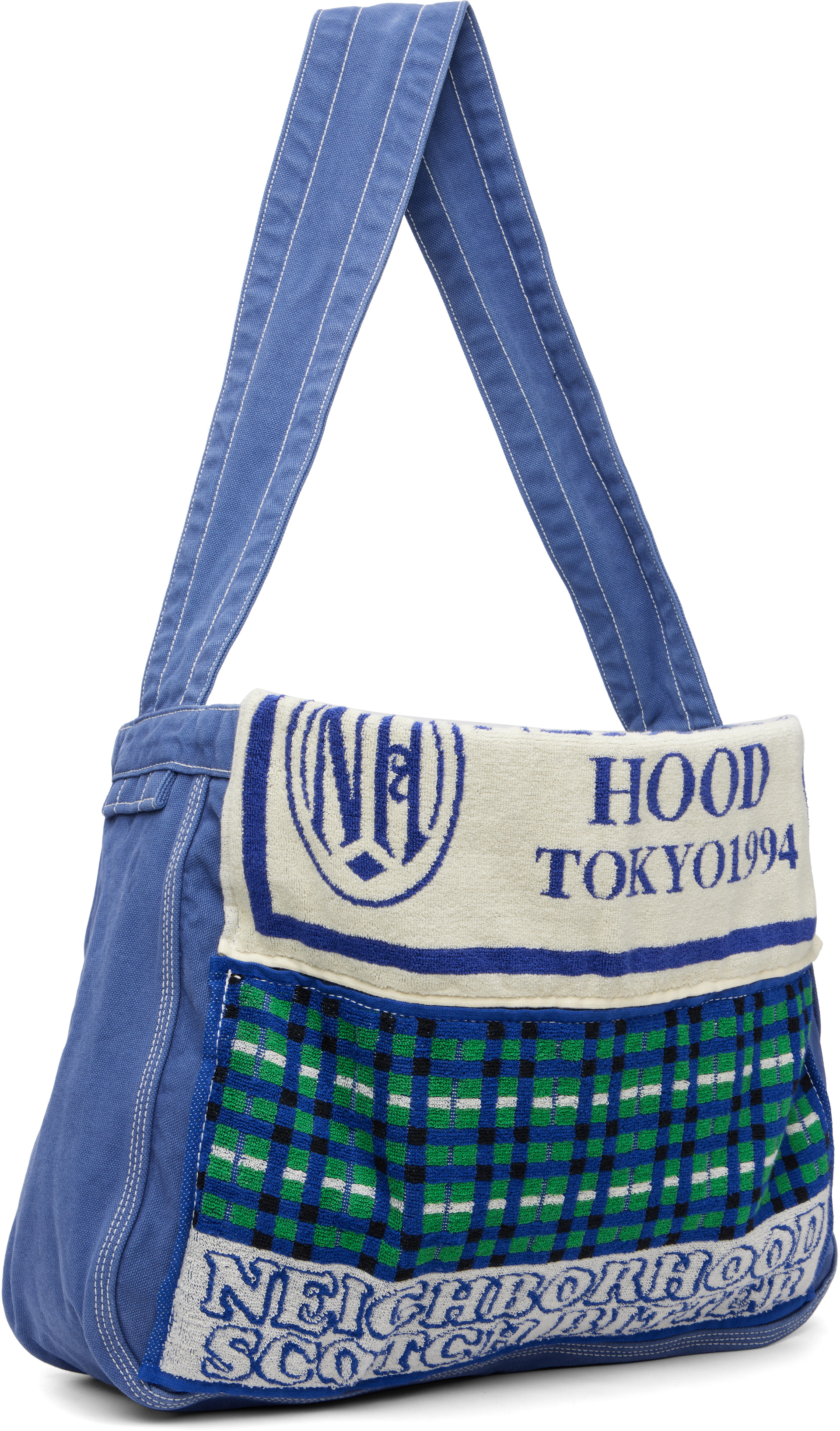 Neighborhood - ブルー Newspaper Mod バッグ