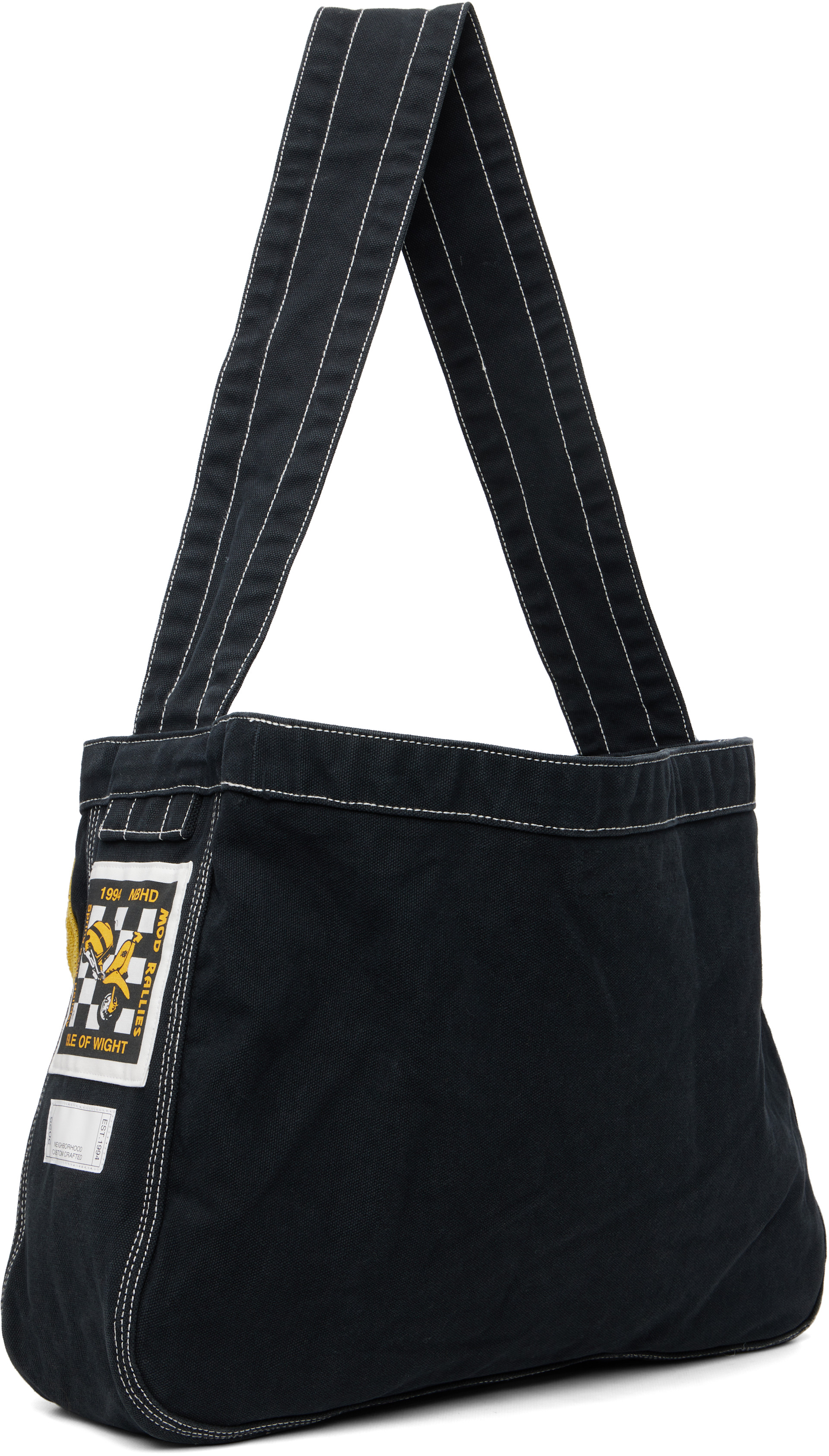 Neighborhood: Black Newspaper Mod Bag | SSENSE Taiwan