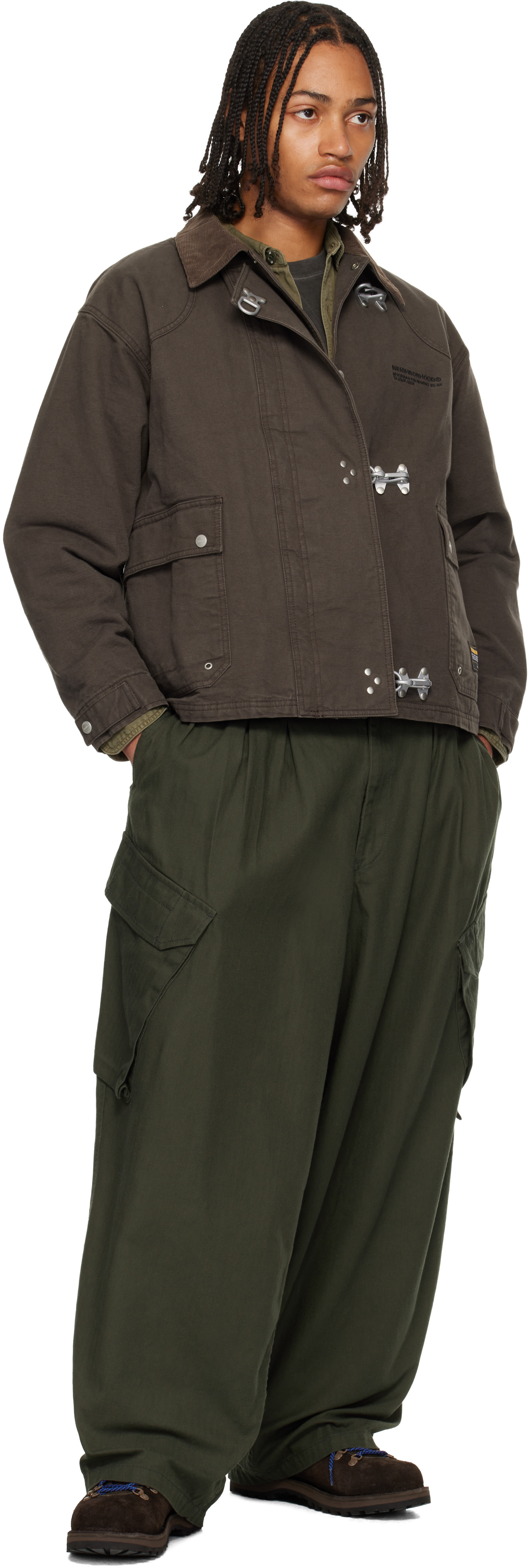 ジャケット・アウター neighborhood fireman jacket XL Neighborhood: Khaki Fireman Jacket | SSENSE Australia