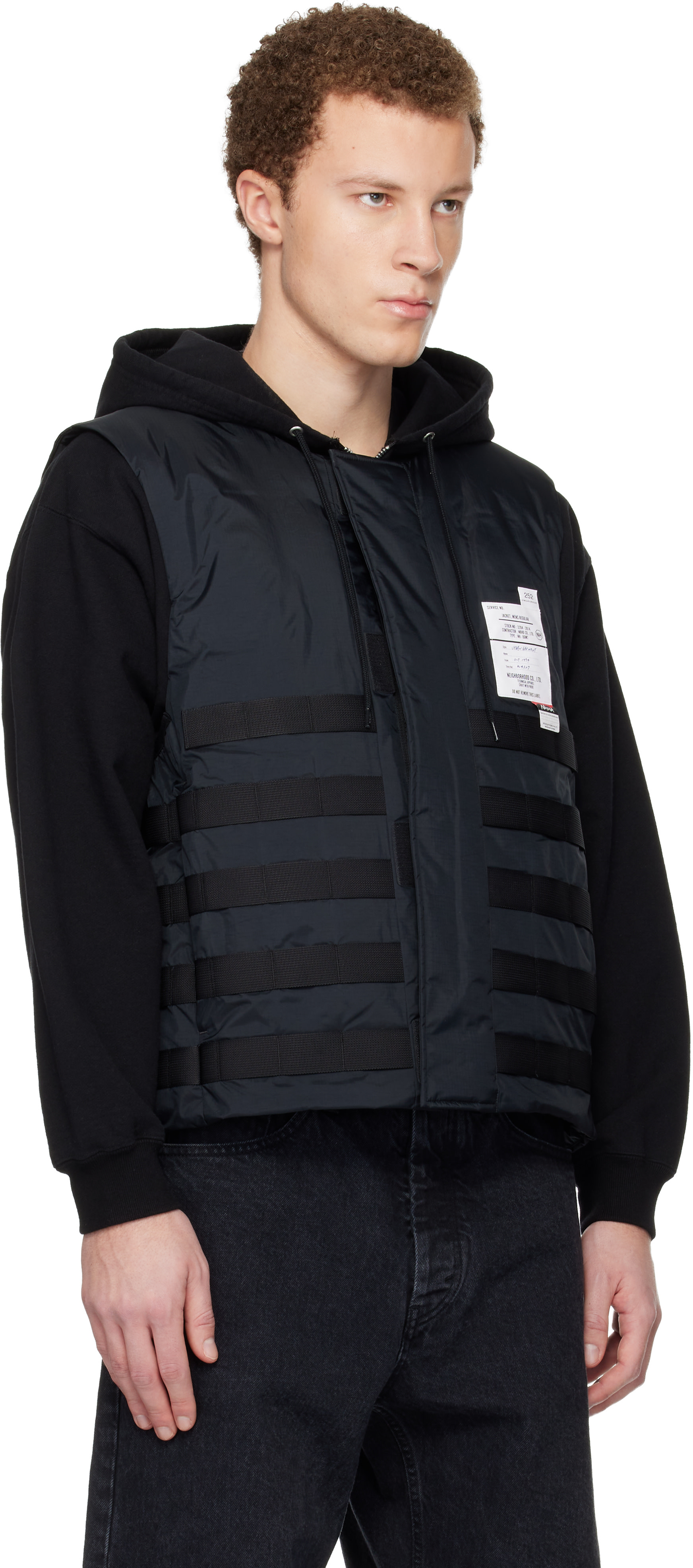 トップス NH X NANGA TACTICAL DOWN VEST Neighborhood: Black Nanga Edition Tactical Down Vest | SSENSE Canada
