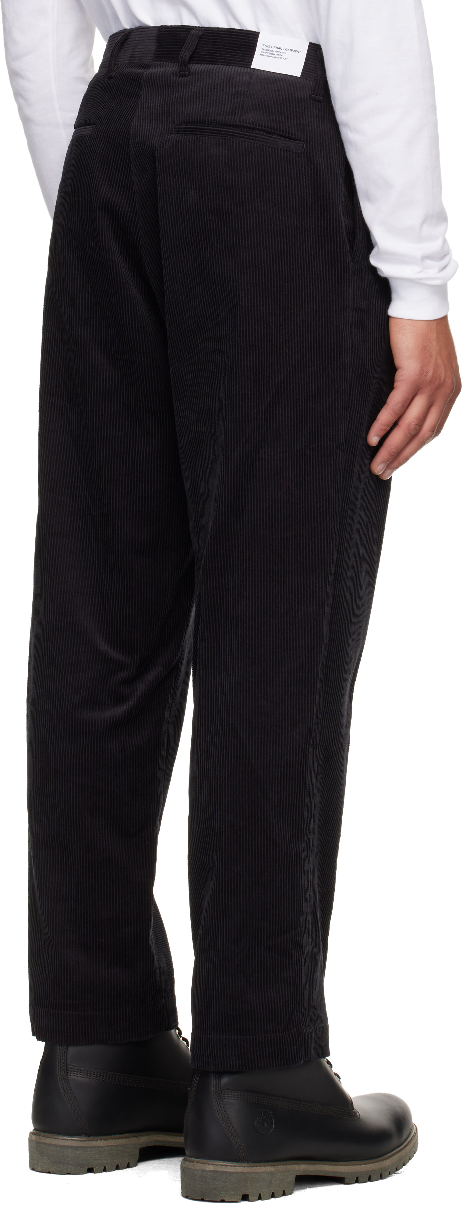 Neighborhood: Black Corduroy Plain Trousers | SSENSE