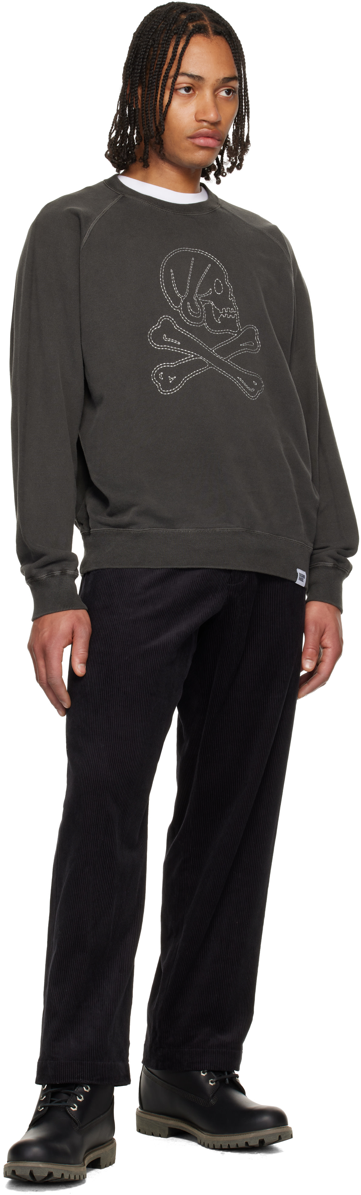 新品 NEIGHBORHOOD CORDUROY PLAIN PANTS Neighborhood: Black Corduroy Plain Trousers | SSENSE