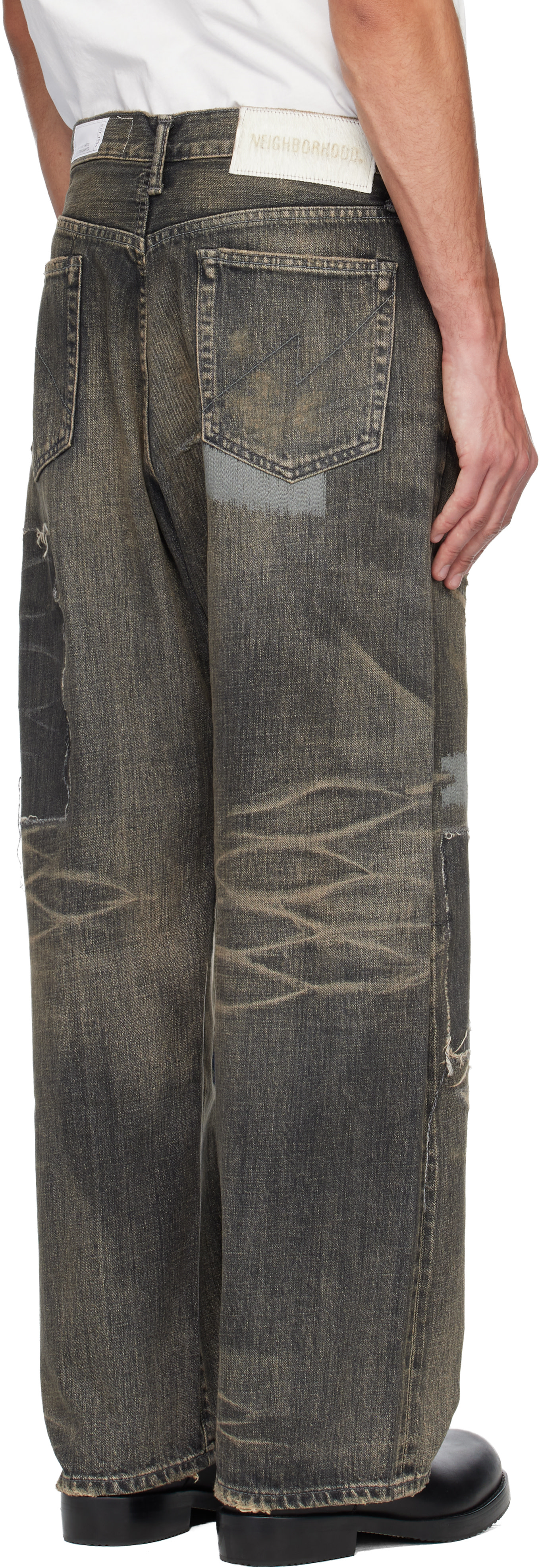 Neighborhood: Black DP Wide Jeans | SSENSE
