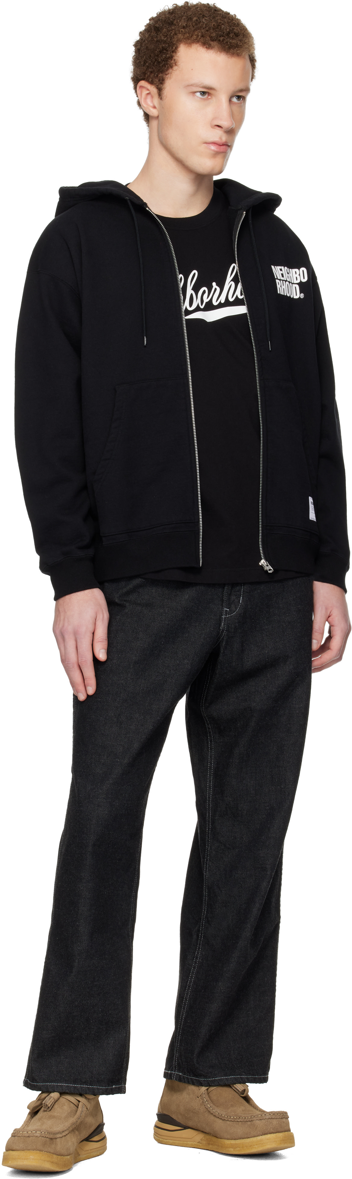 Neighborhood: Black Classic Sweat Zip Hoodie | SSENSE