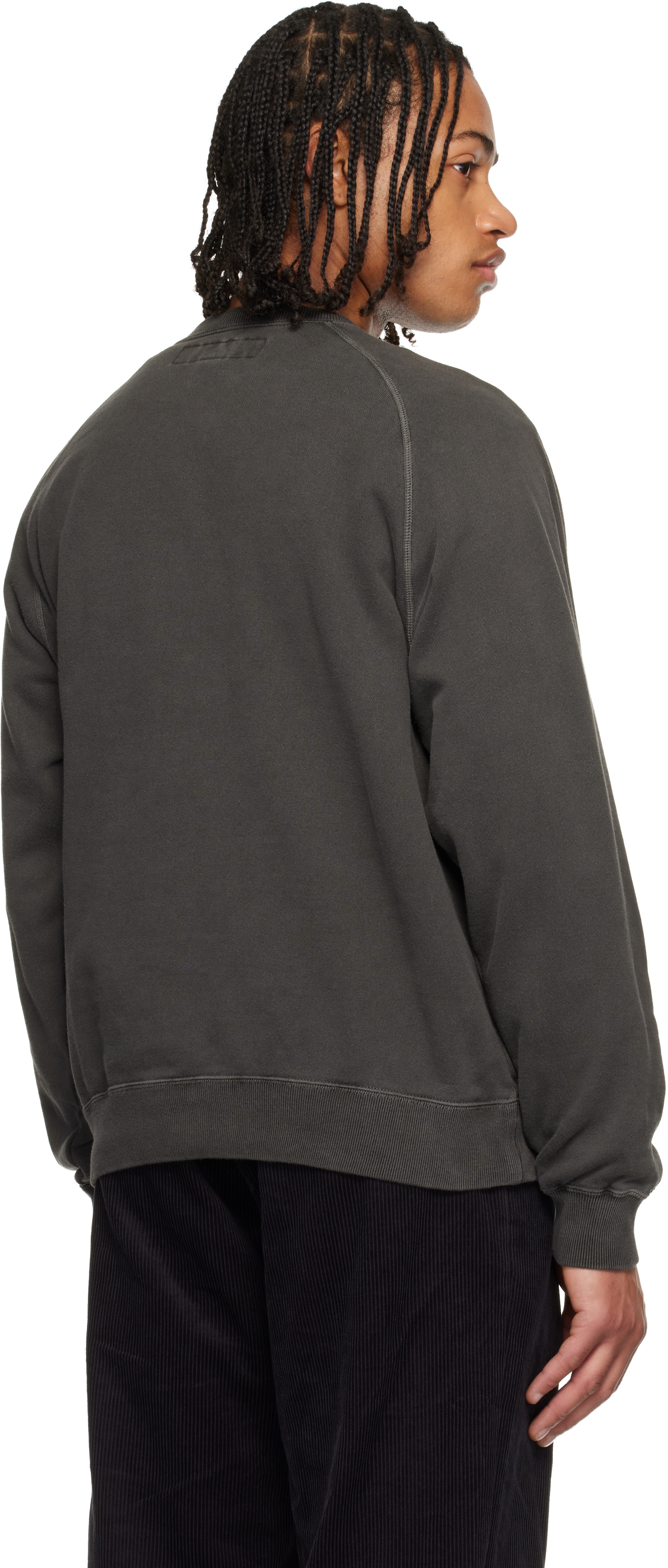Neighborhood - Pull molletonné gris teint aux pigments