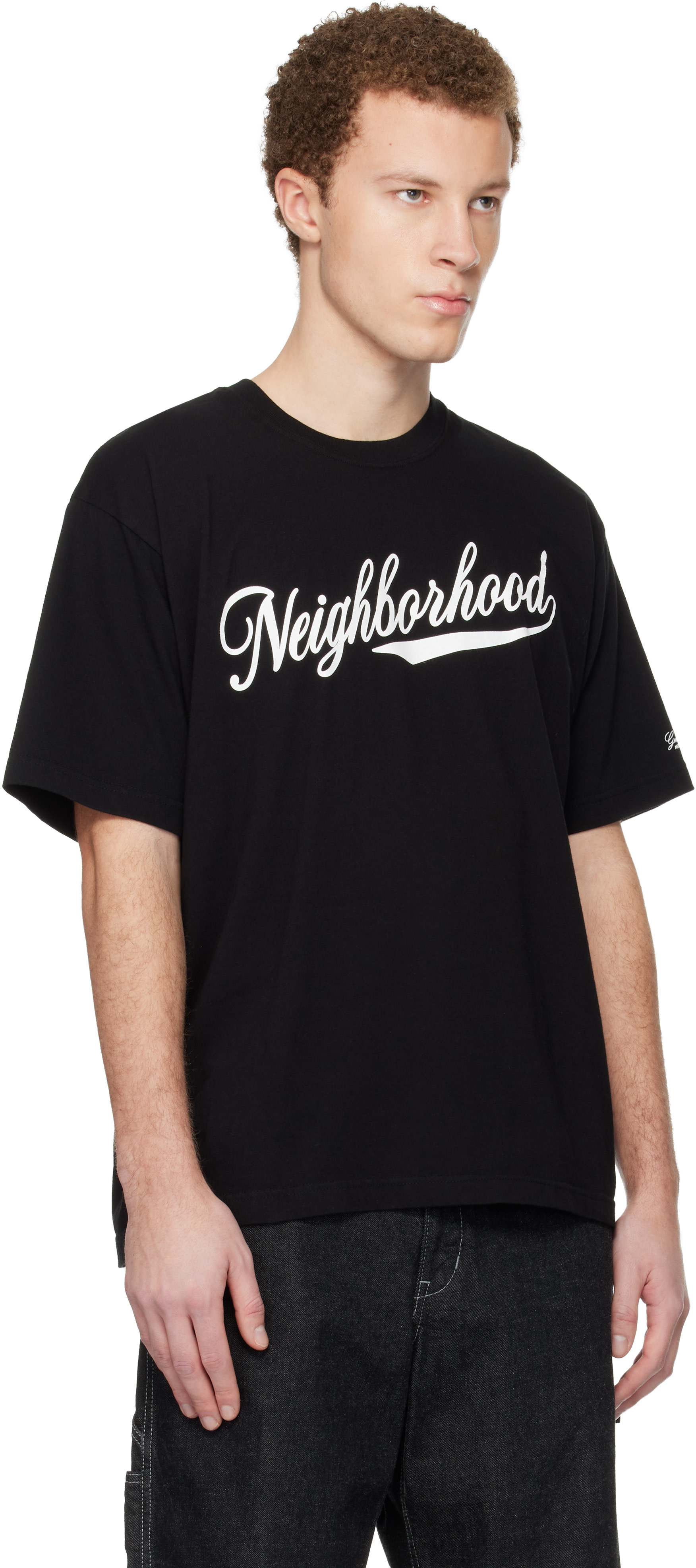 NEIGHBORHOOD Ｔシャツ　BLACK Neighborhood: Black 'Neighborhood' SS T-shirt | SSENSE