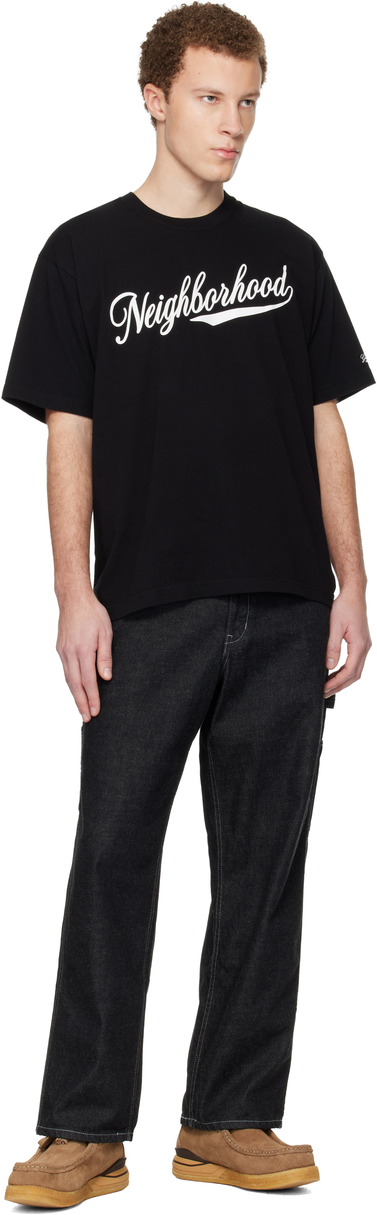 Neighborhood: ブラック Neighborhood SS Tシャツ | SSENSE 日本