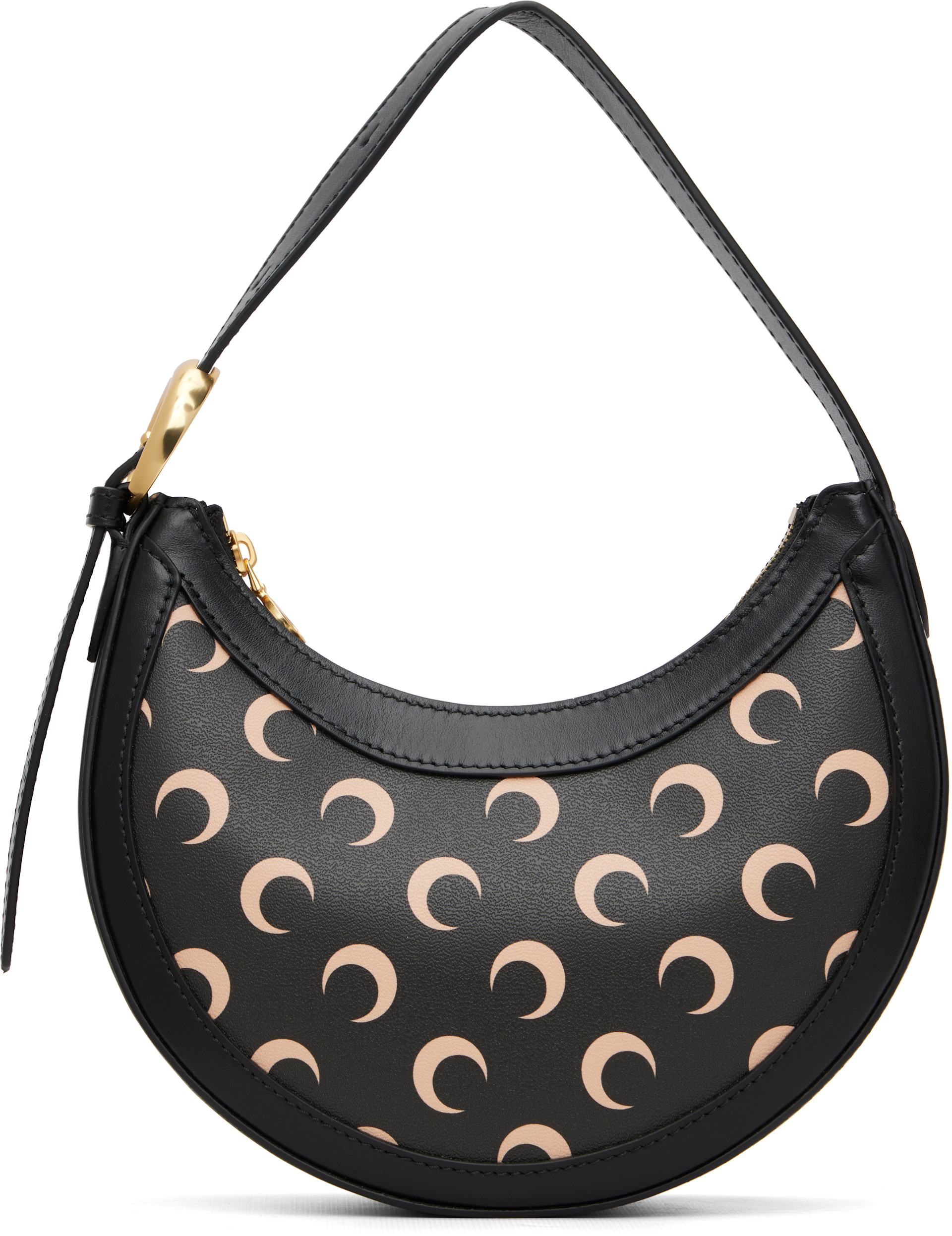 Marine Serre: Black Moon Canvas Eclips Mini Bag | SSENSE Marine Serre: Black Moon Canvas Eclips Mini Bag | SSENSE